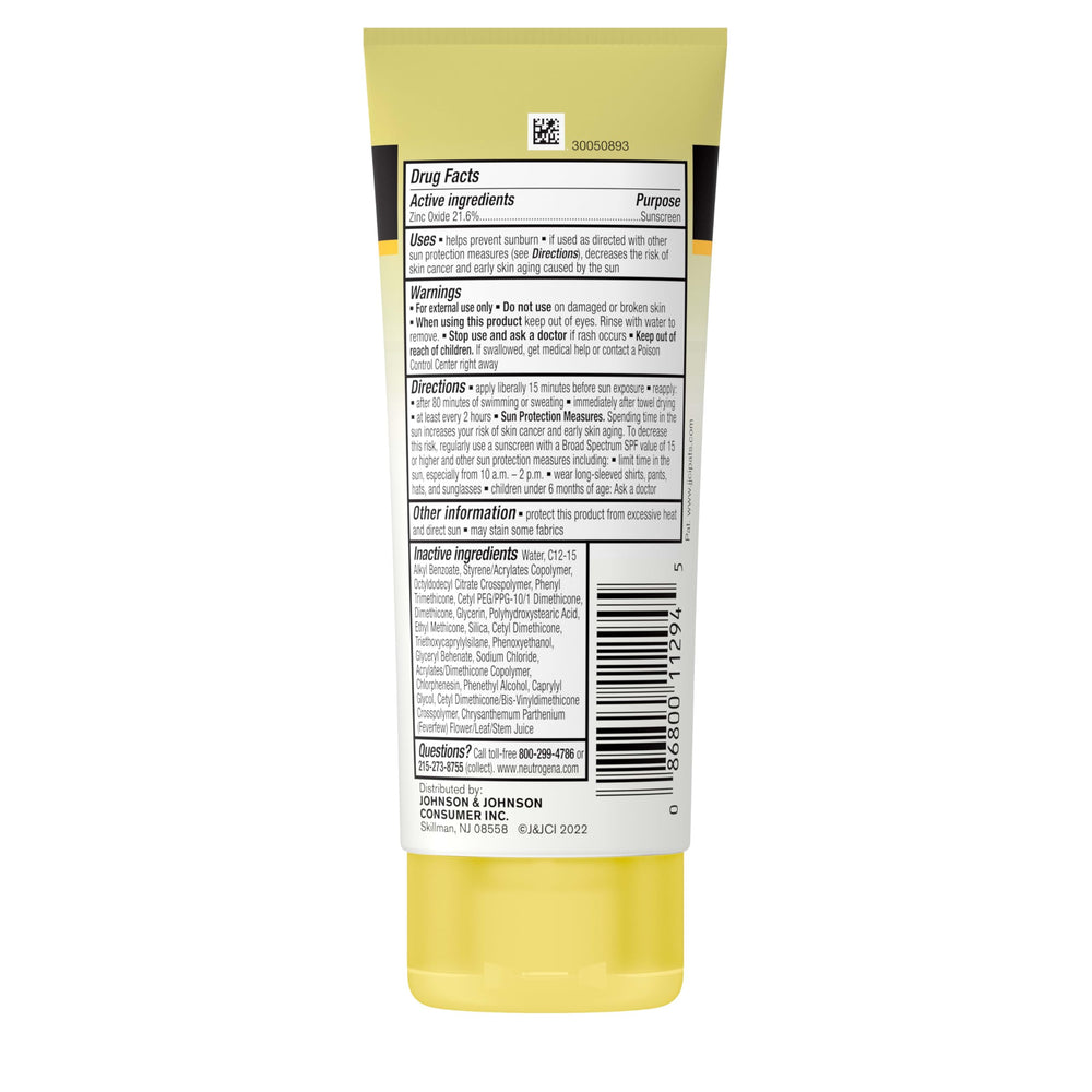Protección UVA UVB de Neutrogena Sheer Zinc Kids para piel de niños.