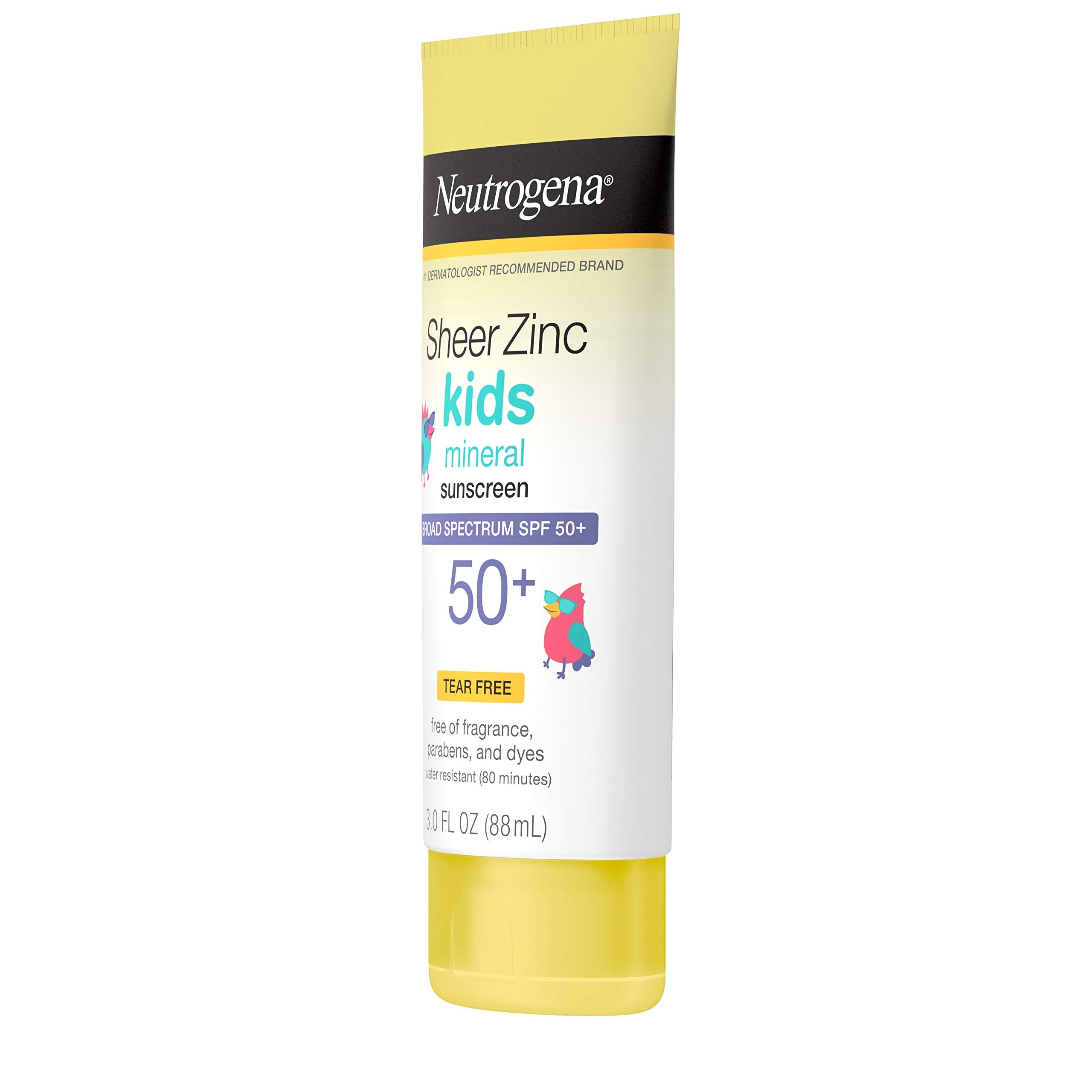 Recomendado por dermatólogos: Neutrogena Sheer Zinc Kids.
