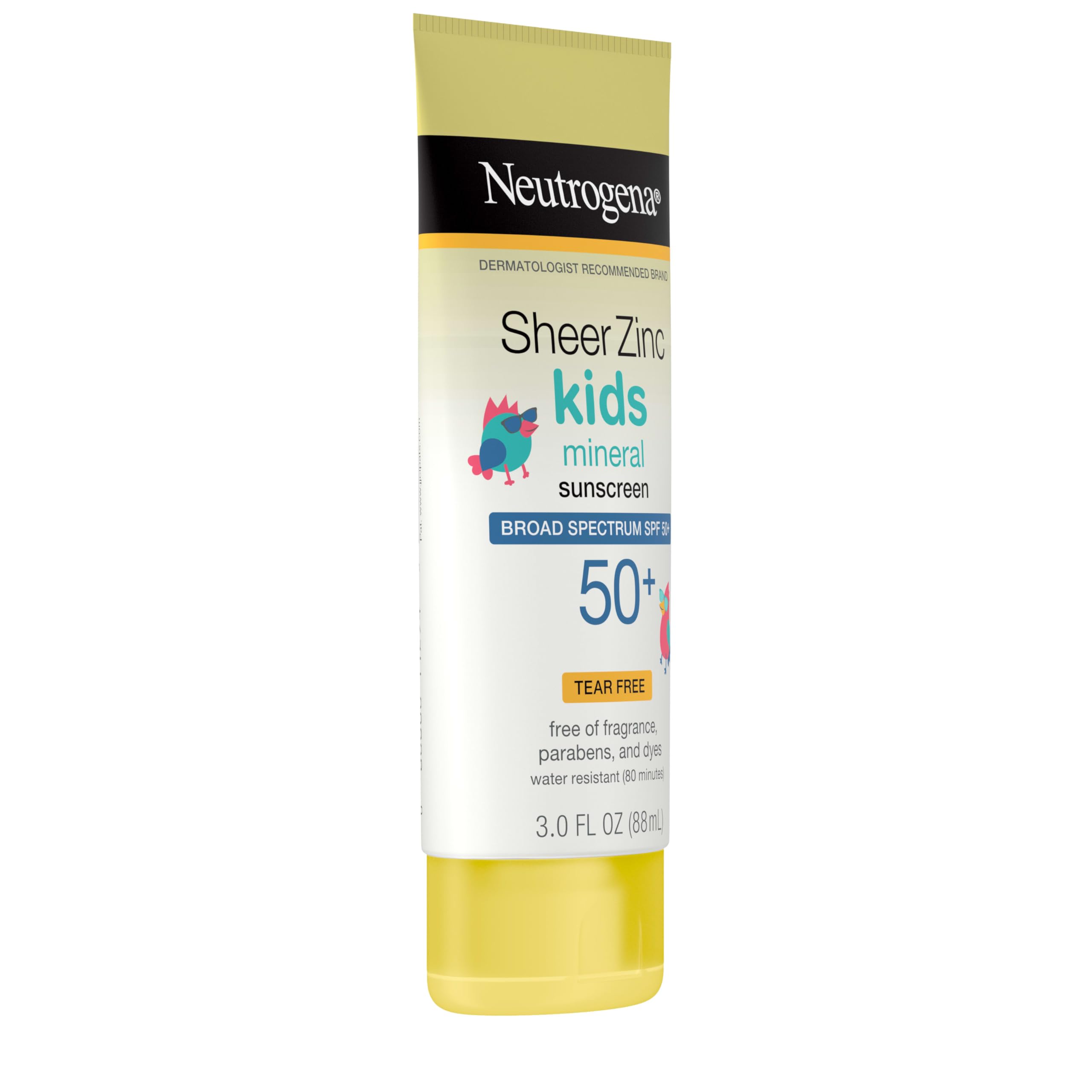 Neutrogena Sheer Zinc Kids sin parabenos fragancias ni colorantes.