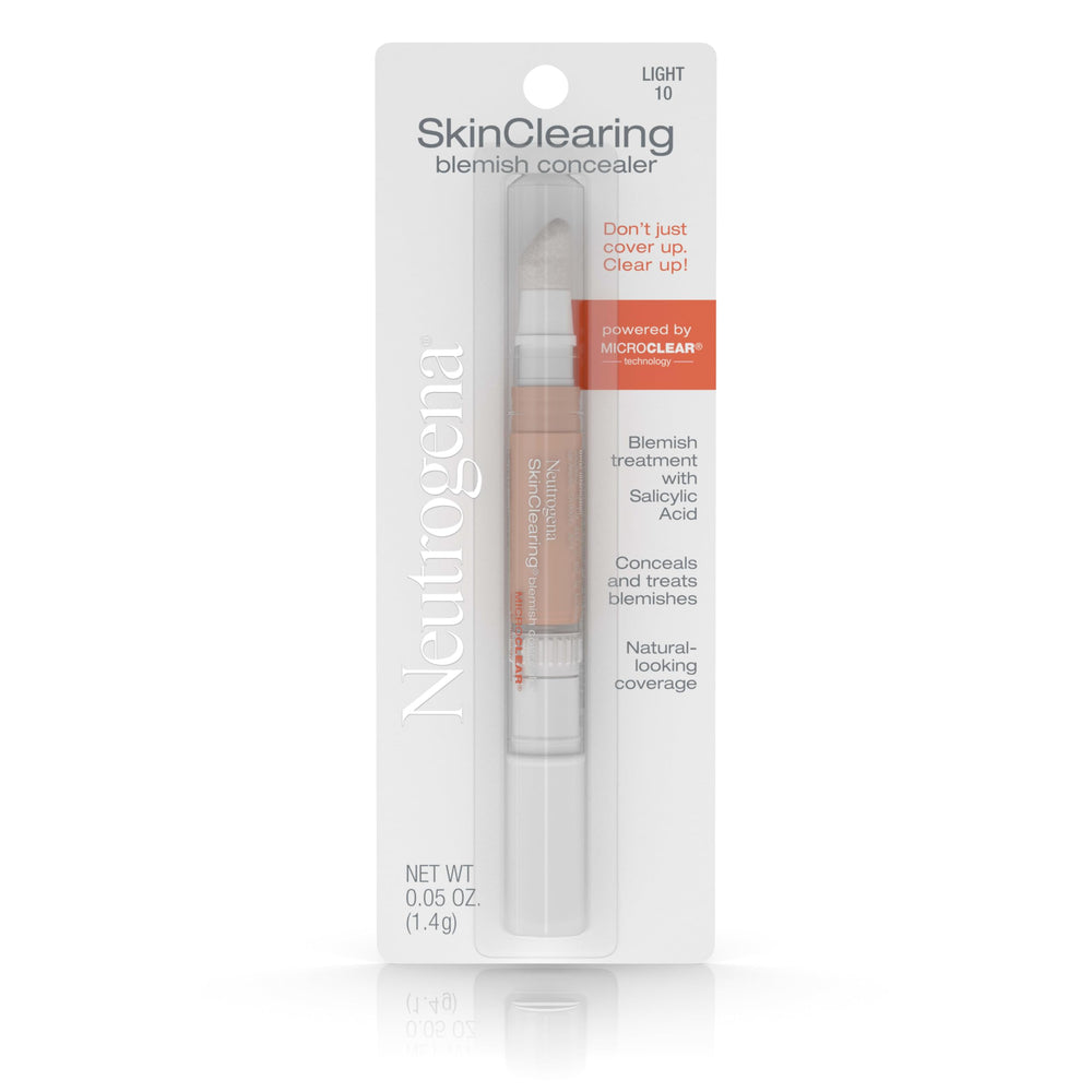 Neutrogena SkinClearing Blemish Concealer bottle highlights oil-free formula.