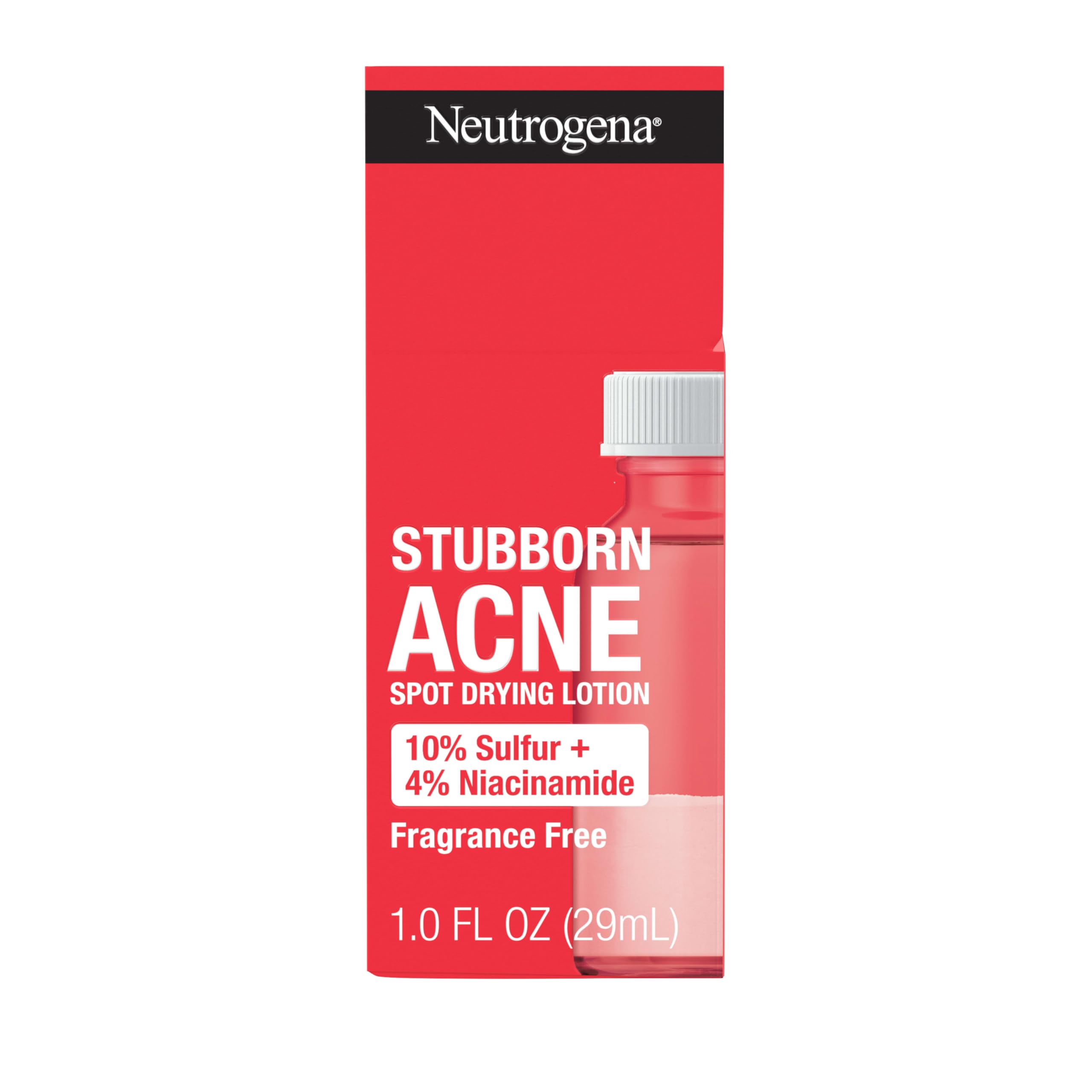 Neutrogena Stubborn Acne Spot Drying Lotion – botella, tratamiento puntual para granos