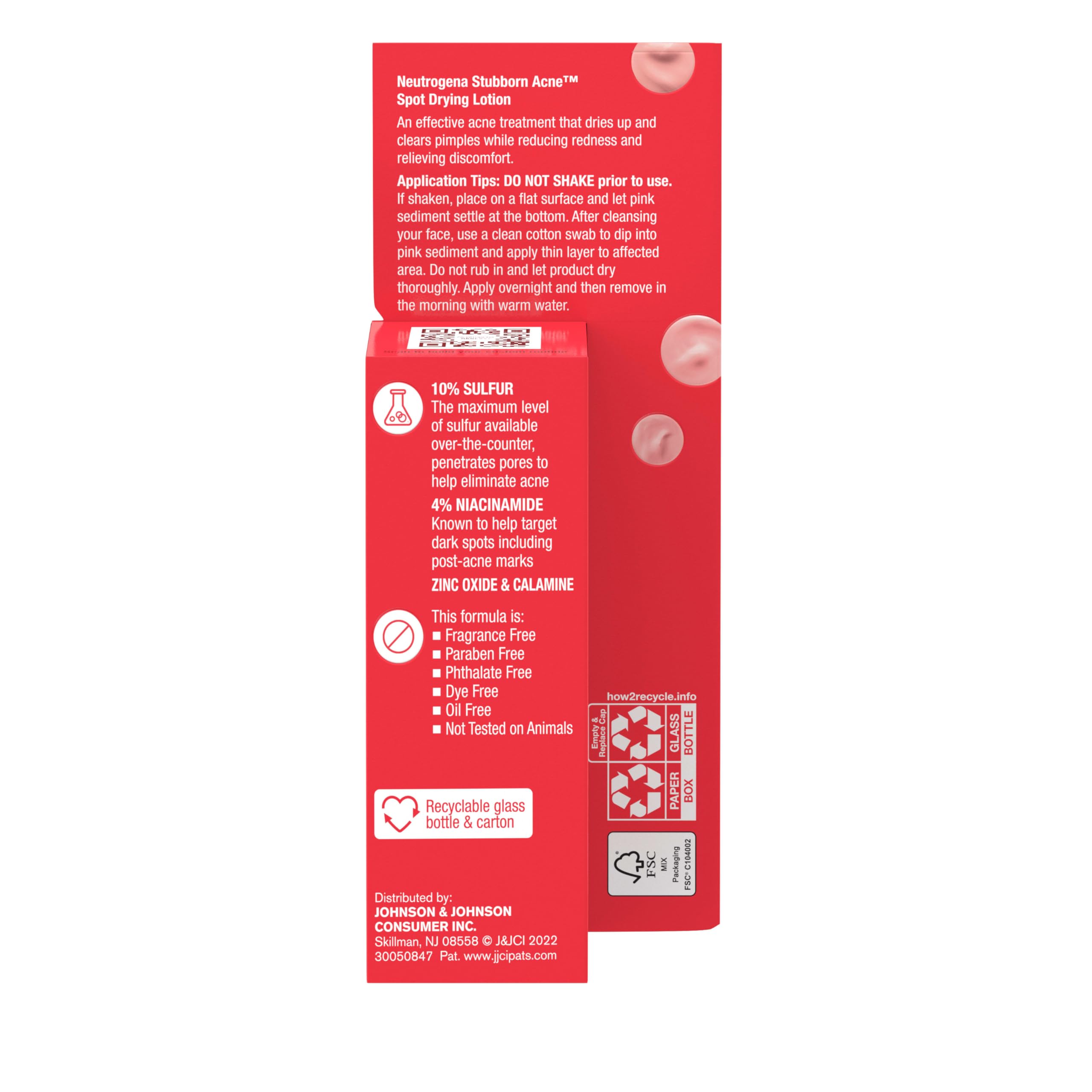 Neutrogena Stubborn Acne Spot Drying Lotion – envase de 1 oz, fácil de usar