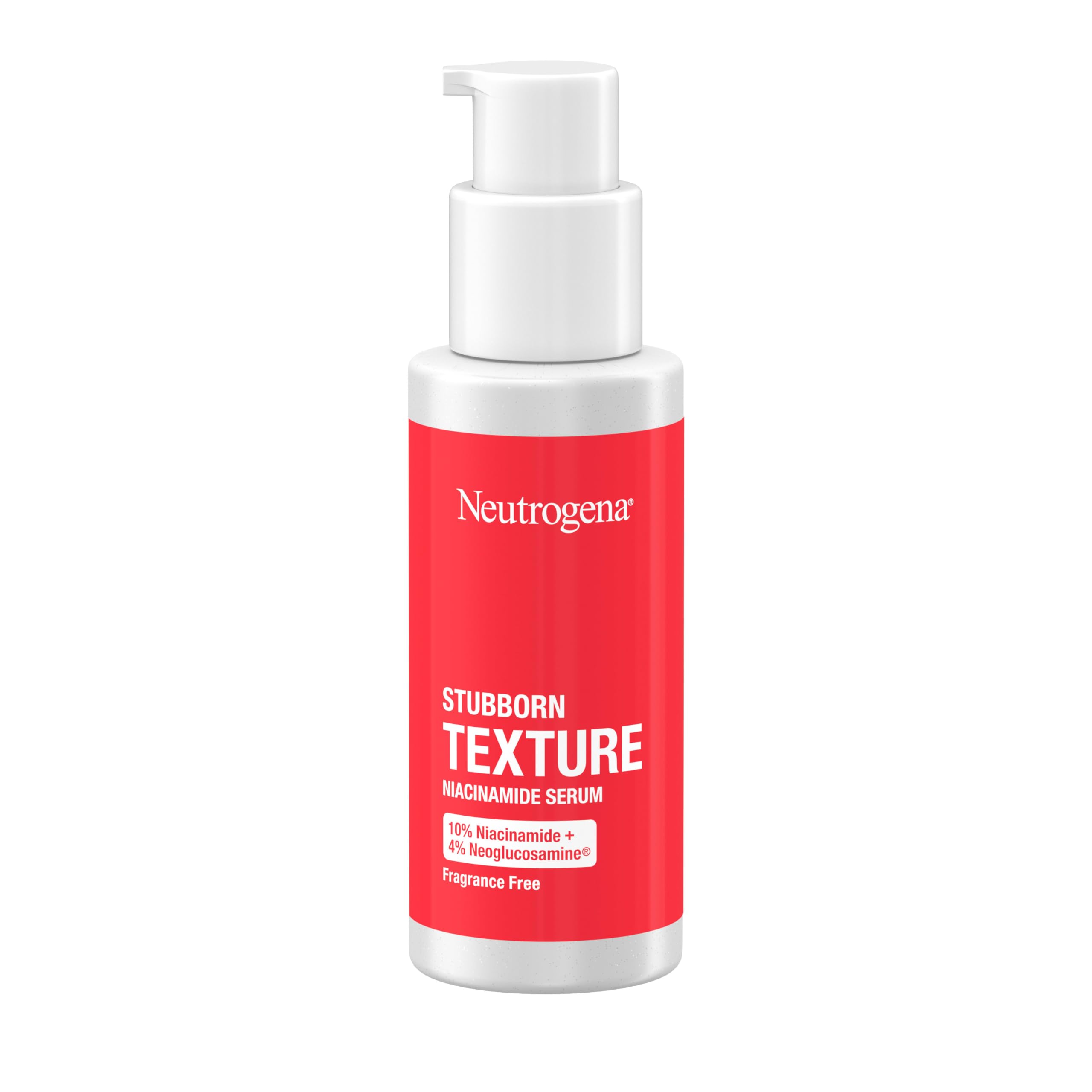 Neutrogena Stubborn Texture Serum, aplicación diaria para piel suave y uniforme.