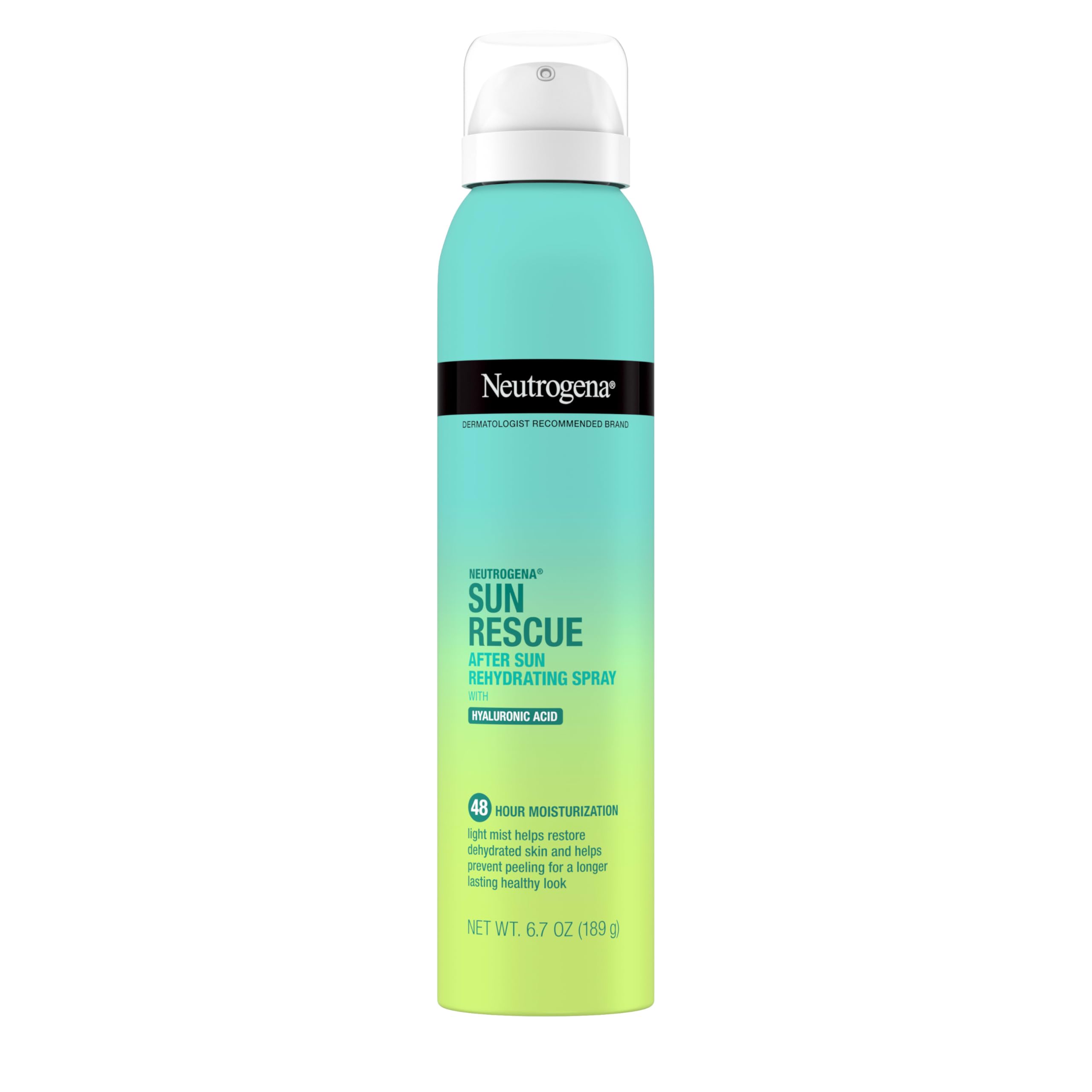 Neutrogena Sun Rescue After Sun Spray, botella visible, hidrata tras exposición solar
