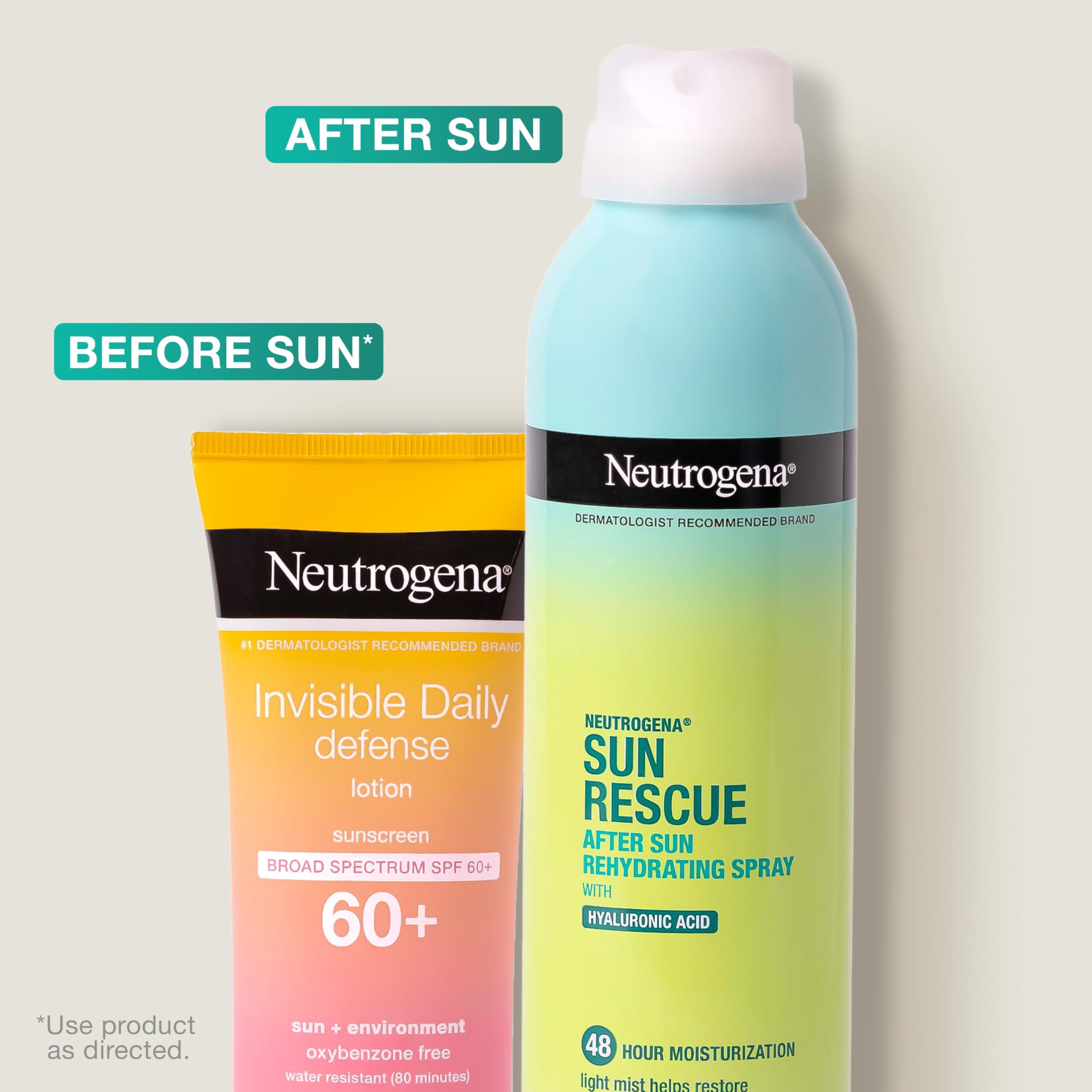 Neutrogena Sun Rescue After Sun Spray etiqueta libre de sulfatos y parabenos