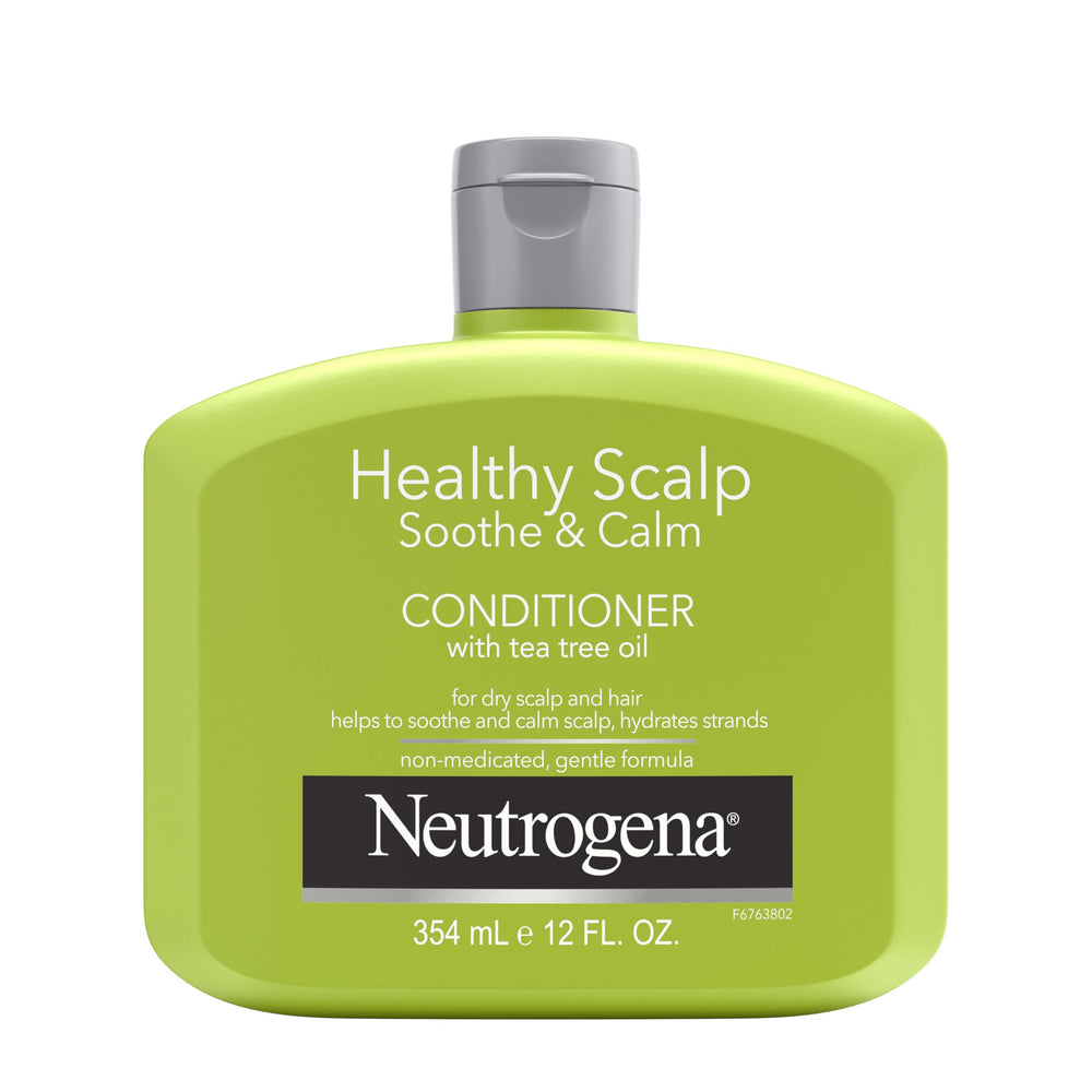 Neutrogena Acondicionador con aceite de árbol de té en botella para cuero cabelludo sensible.
