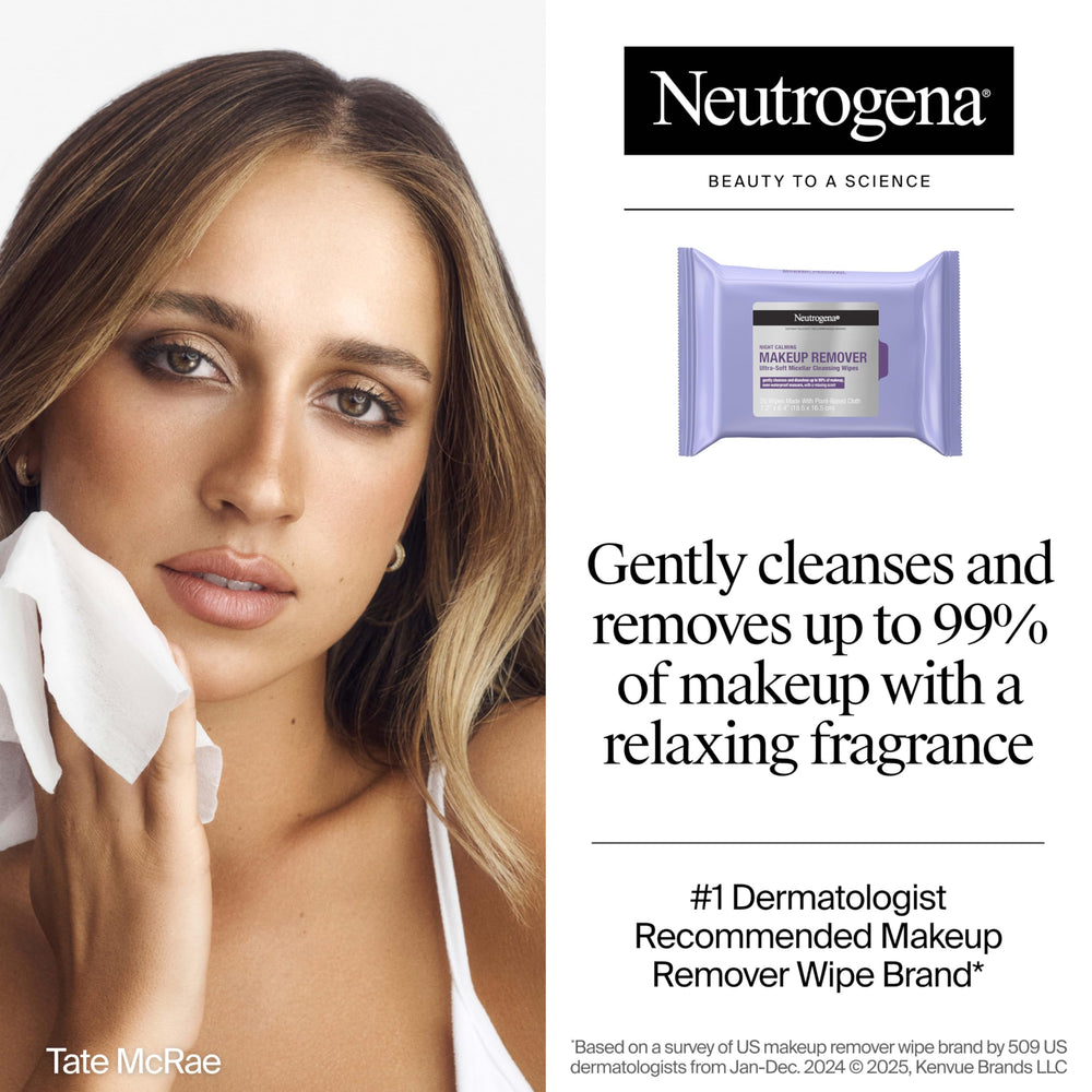Neutrogena toallitas para ojos sensibles, desmaquillado suave y seguro