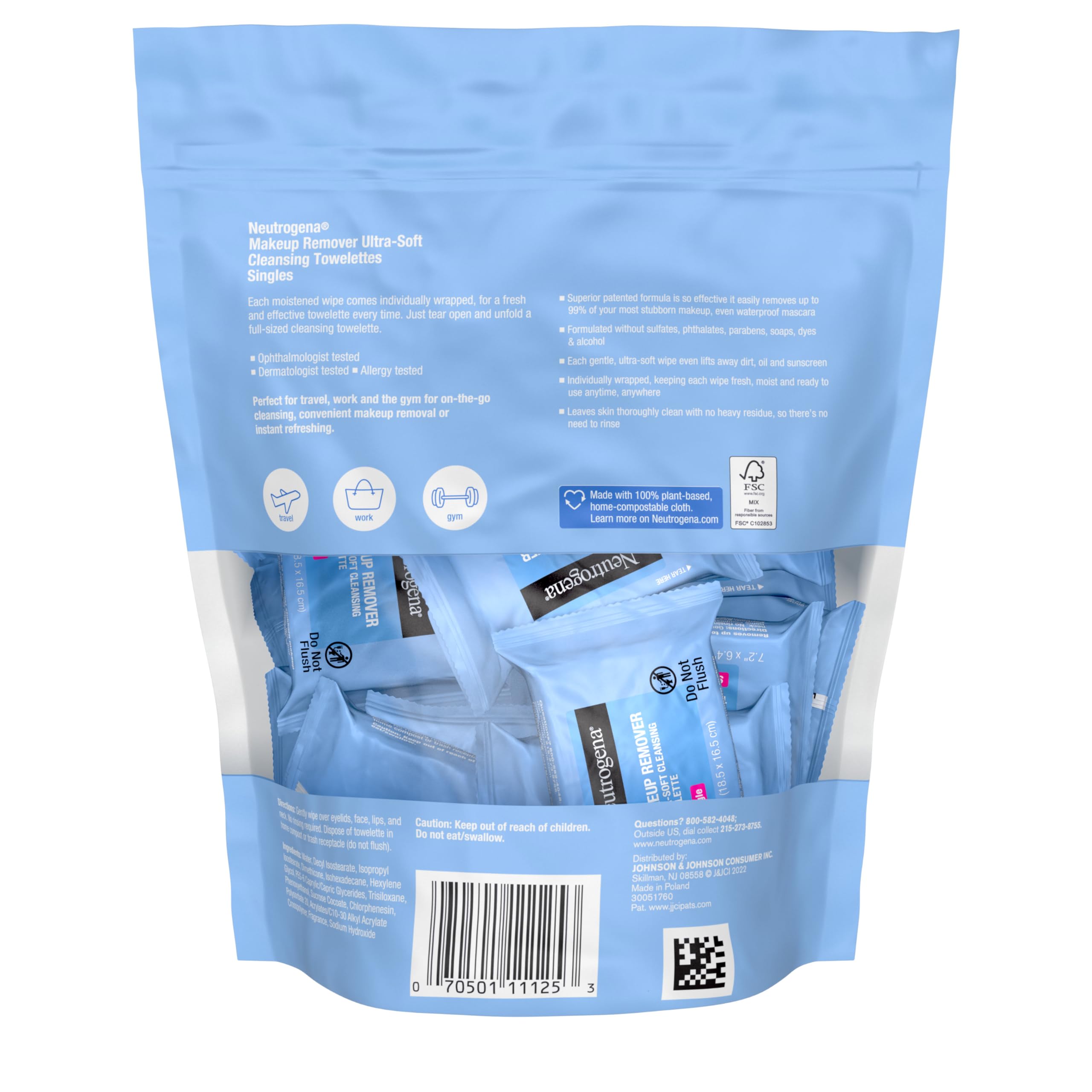 Neutrogena toallitas desmaquillantes para viaje