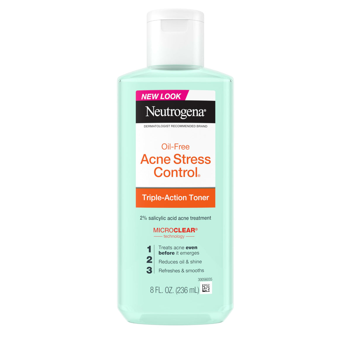 Neutrogena tónico control de acné sin aceite en botella para piel grasa.