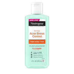 Neutrogena tónico control de acné sin aceite en botella para piel grasa.