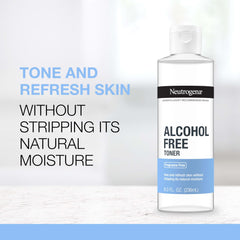 Neutrogena Toner bottle with cotton pad for gentle makeup removal.