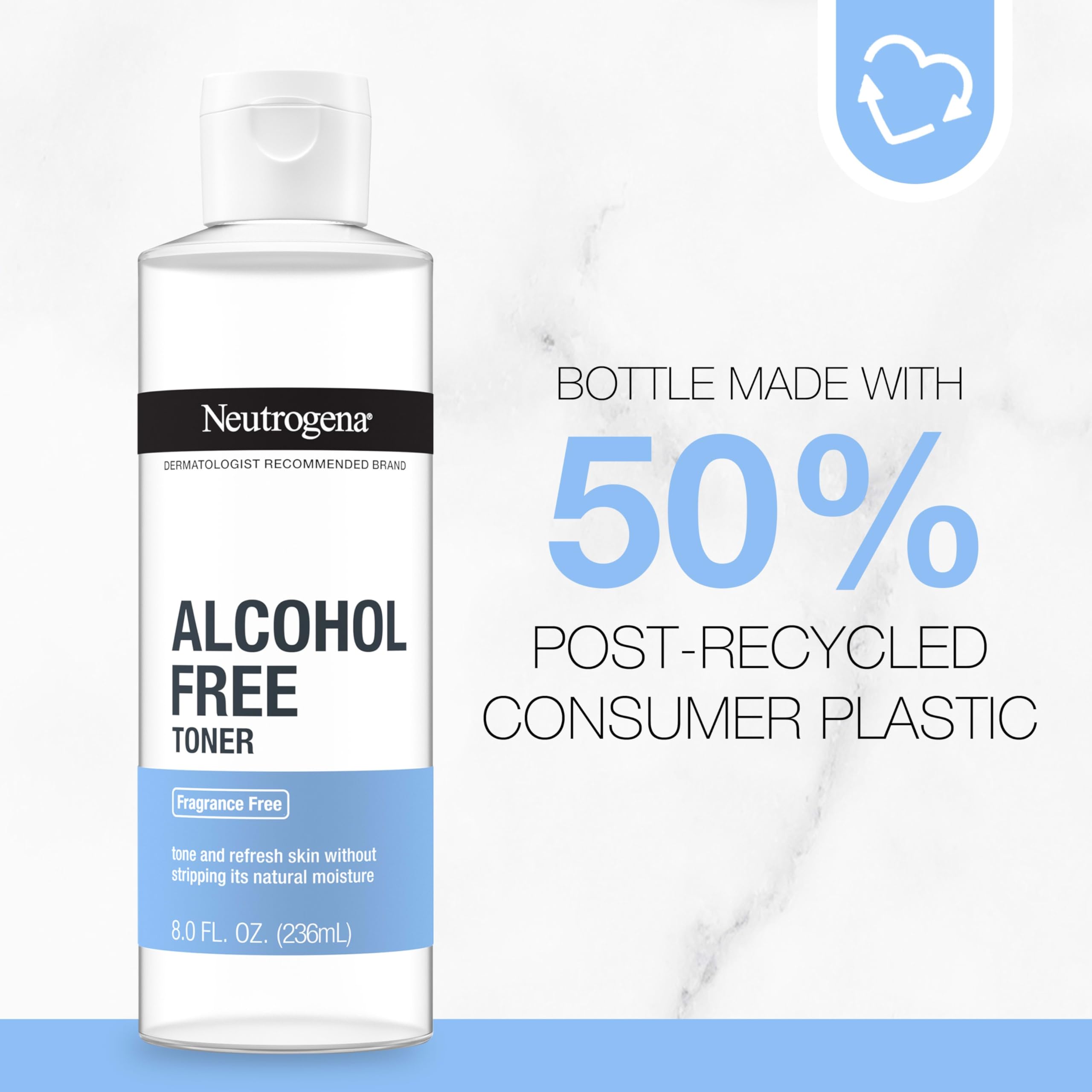 Neutrogena toner prepping skin before serums.