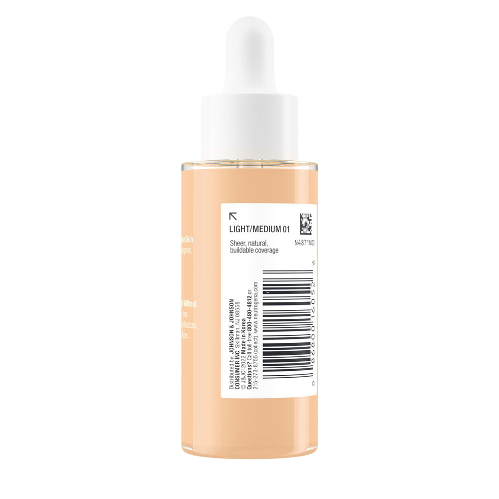 Neutrogena tono 01 ayuda a equilibrar la rojez visible para un look natural.