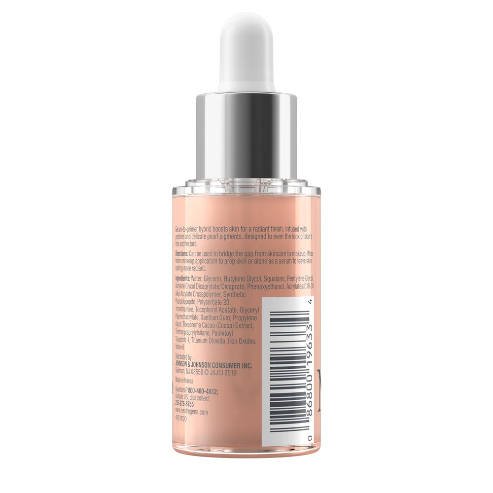 Neutrogena Healthy Skin Radiant Booster Primer & Serum, tono uniforme para apariencia más homogénea.