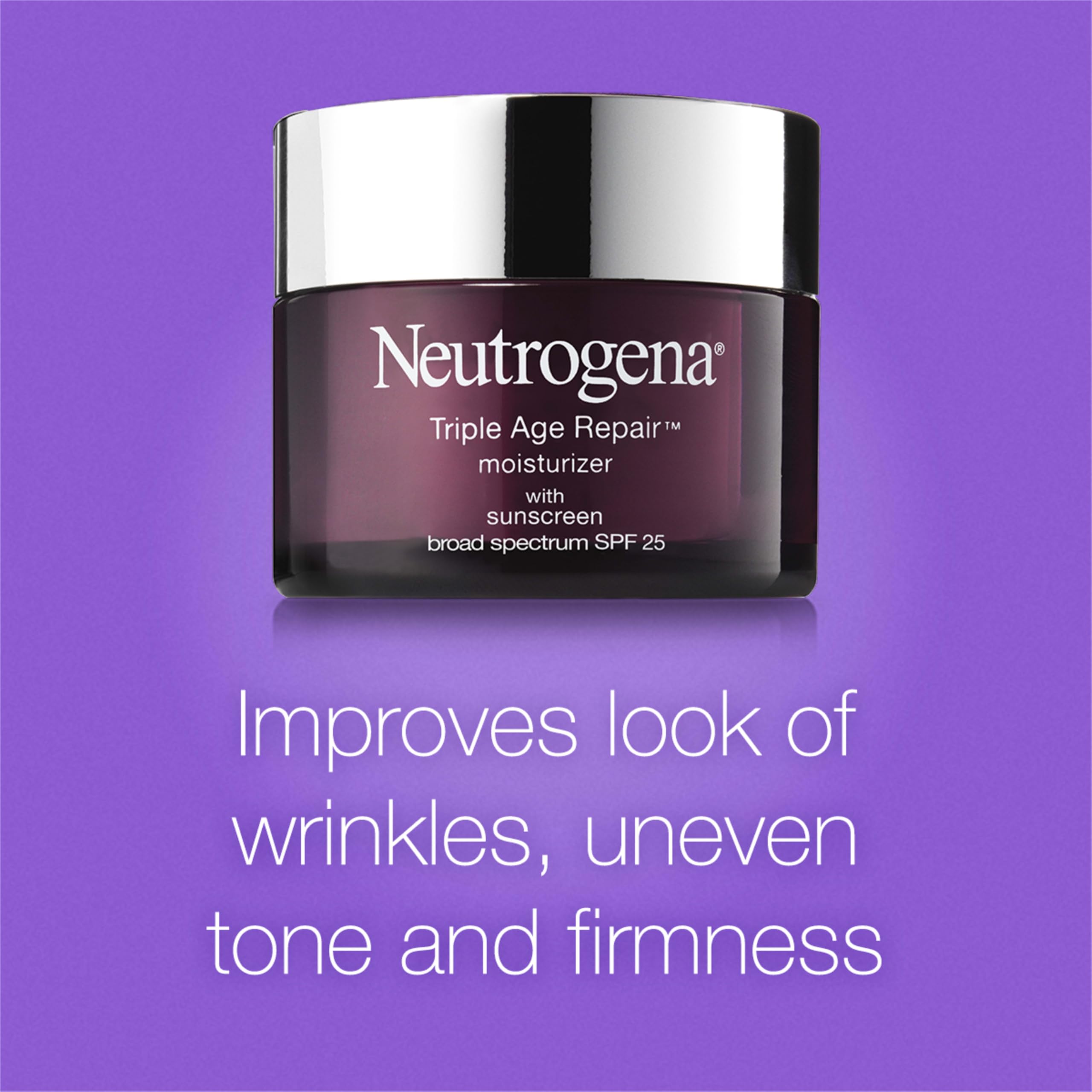 Neutrogena Triple Age Repair crema día en tubo, proporciona protección diaria SPF25.