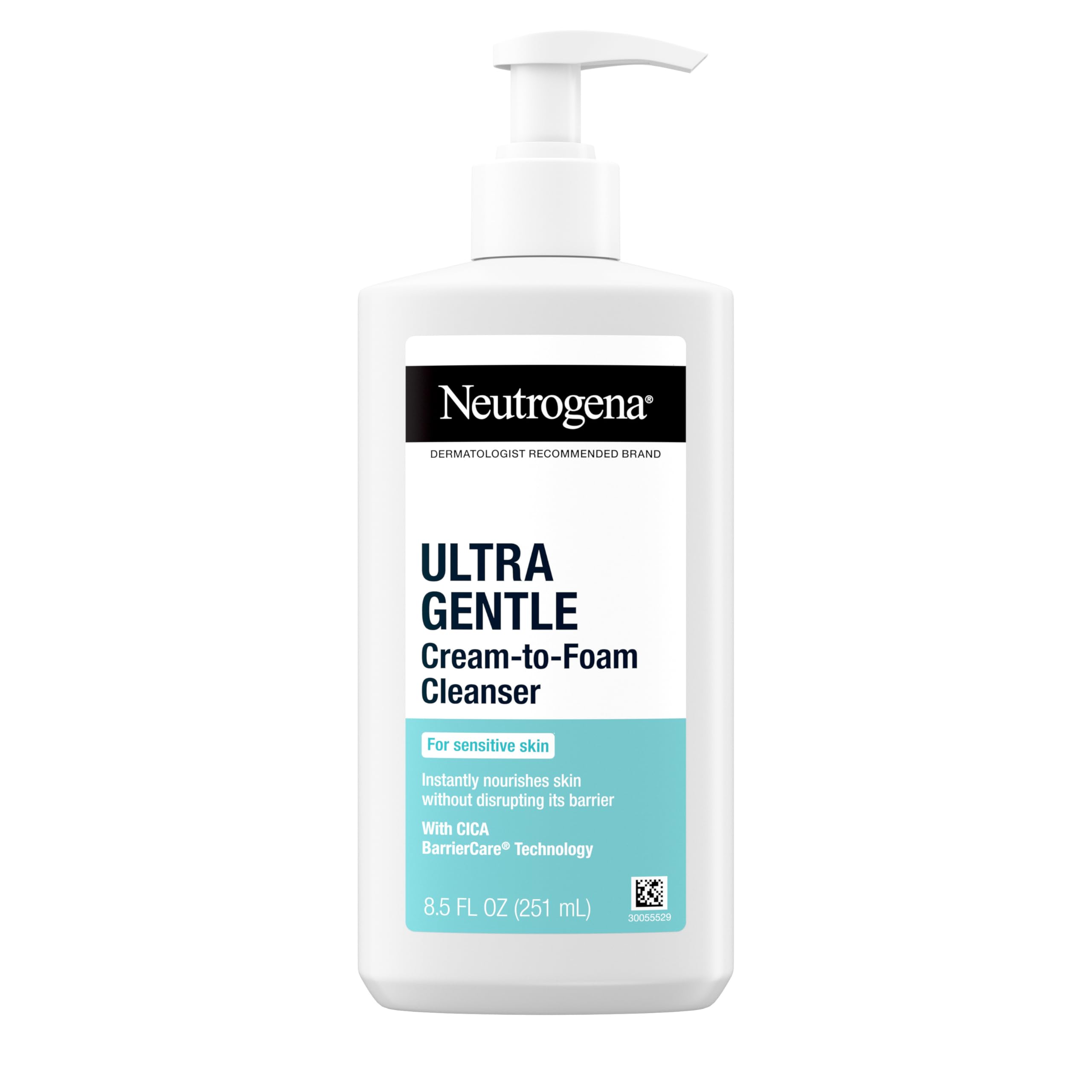 Neutrogena Ultra Gentle bottle—fragrance-free cleansing for sensitive skin.