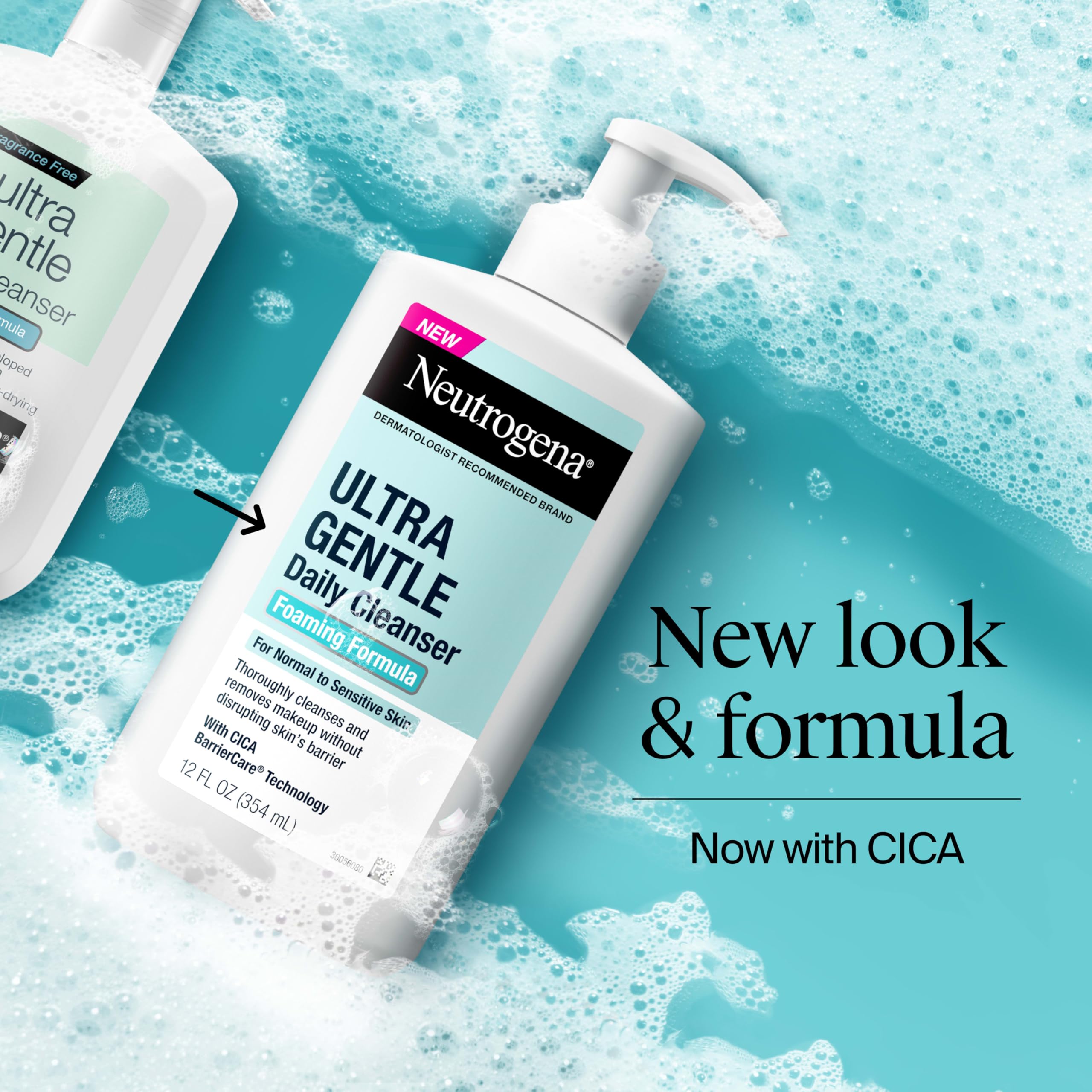 Neutrogena Ultra Gentle Foaming Cleanser pump dispense shows easy daily use.