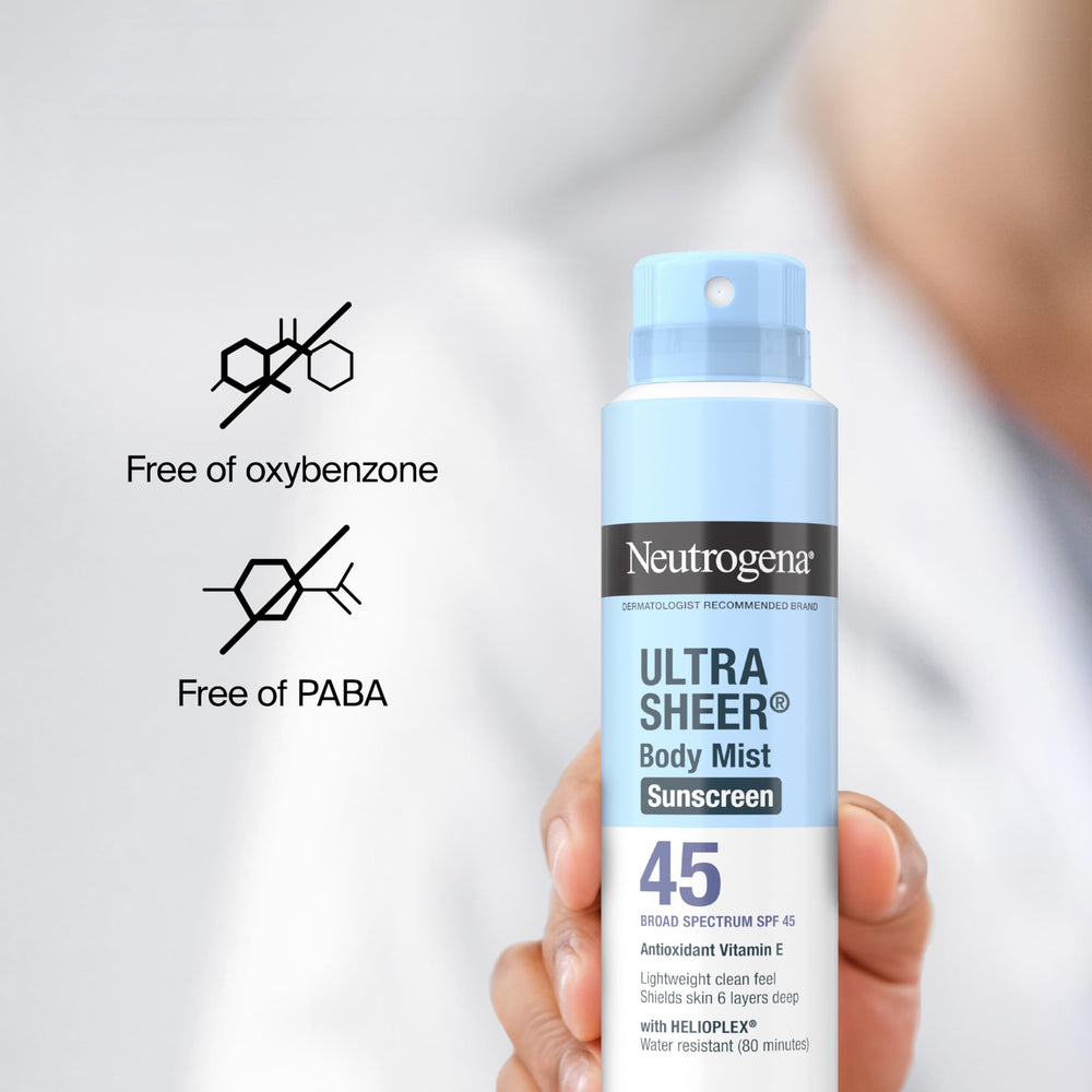 Neutrogena Ultra Sheer Body Mist supports Hawaii Act 104 compliance.
