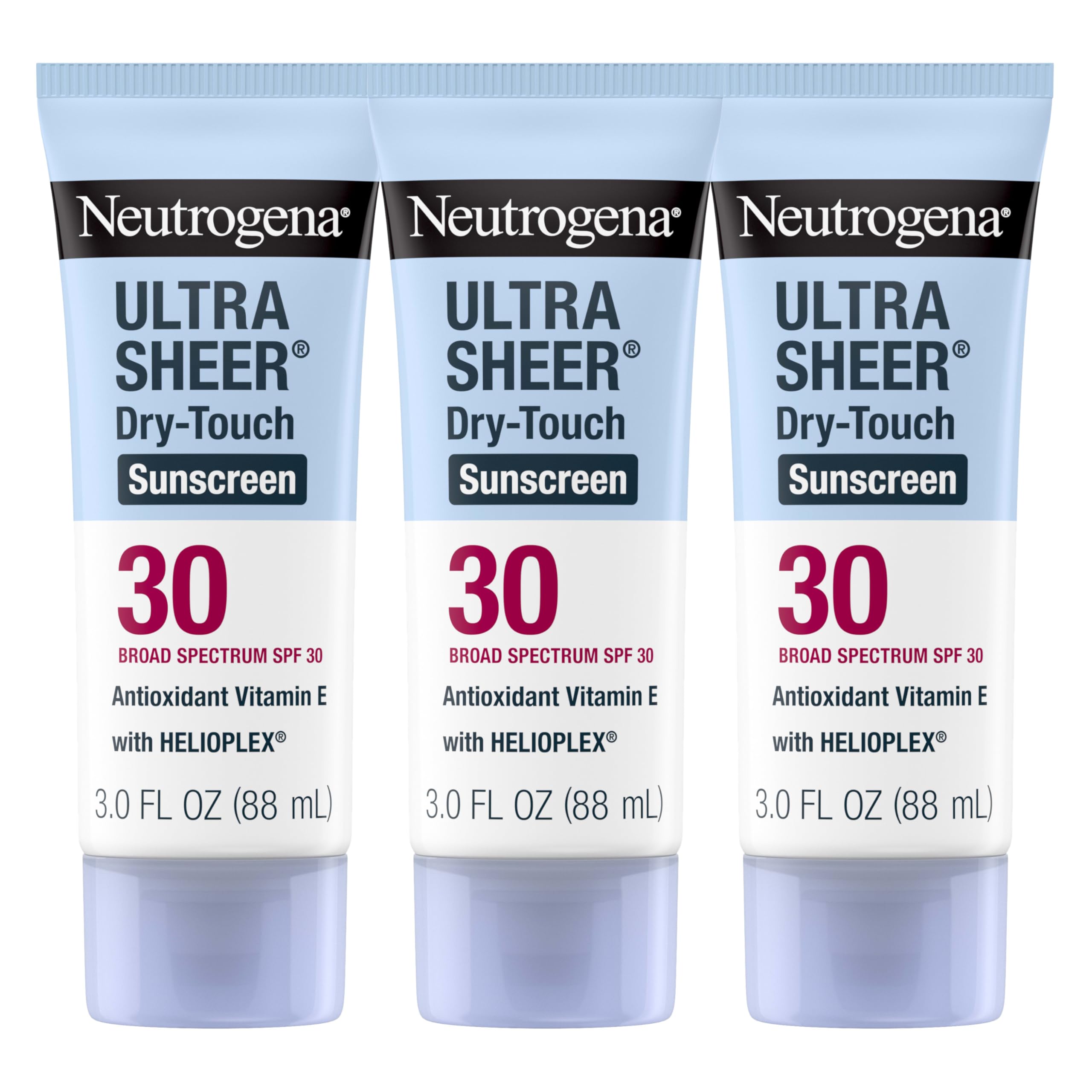 Neutrogena Ultra Sheer Dry-Touch tubo 3oz cara, protección ligera y mate.