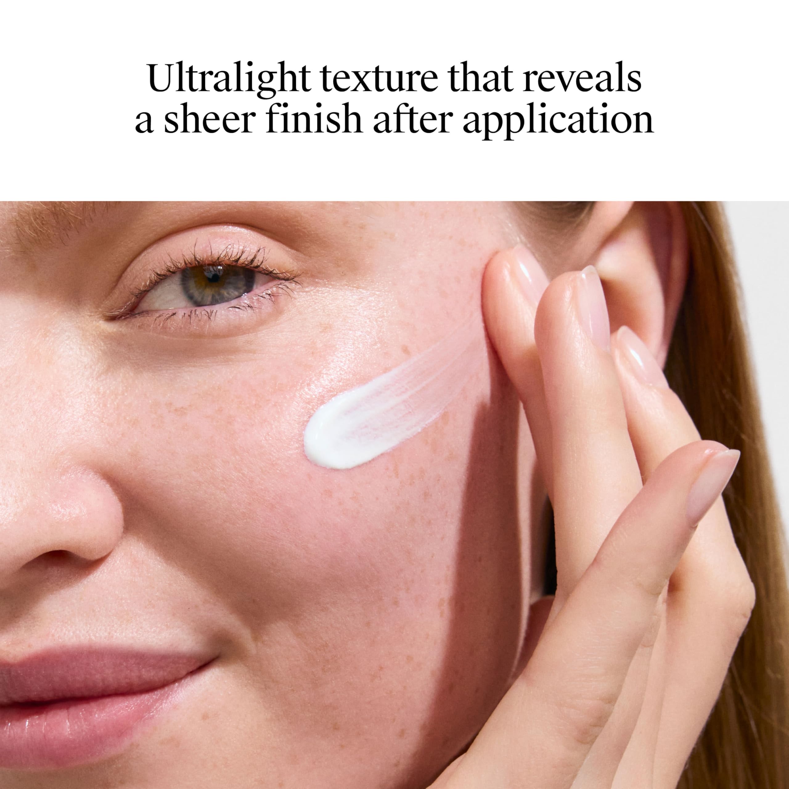 Neutrogena Ultra Sheer Mineral Face SPF 70, acabado sedoso para maquillaje base.