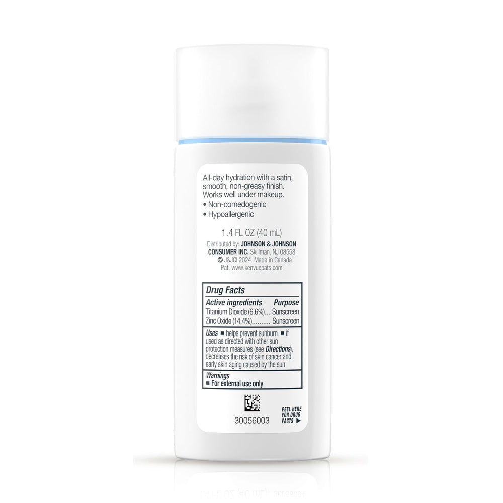 Neutrogena Ultra Sheer Mineral Face SPF 70, formato de viaje compacto para mochila.