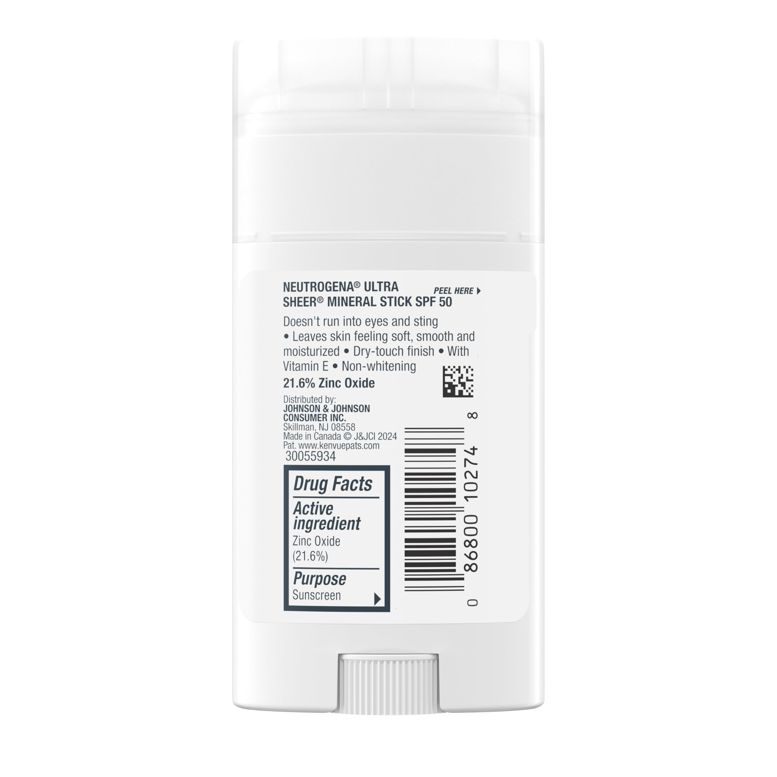 Neutrogena Ultra Sheer Mineral Stick uso diario para actividades al aire libre.