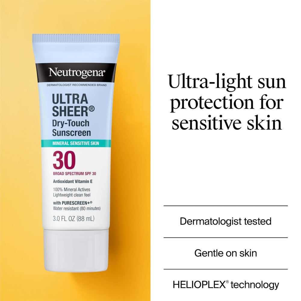 Neutrogena Ultra Sheer Mineral textura seca, acabado mate sin brillo