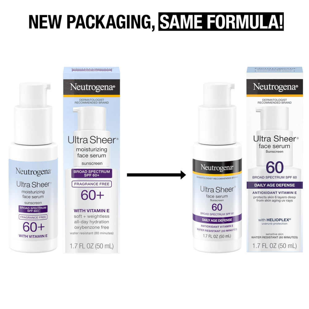 Neutrogena Ultra Sheer: textura serum ligera que se absorbe rápidamente
