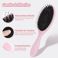 Nevecen ergonomic brush showcases comfortable detangling and scalp care.