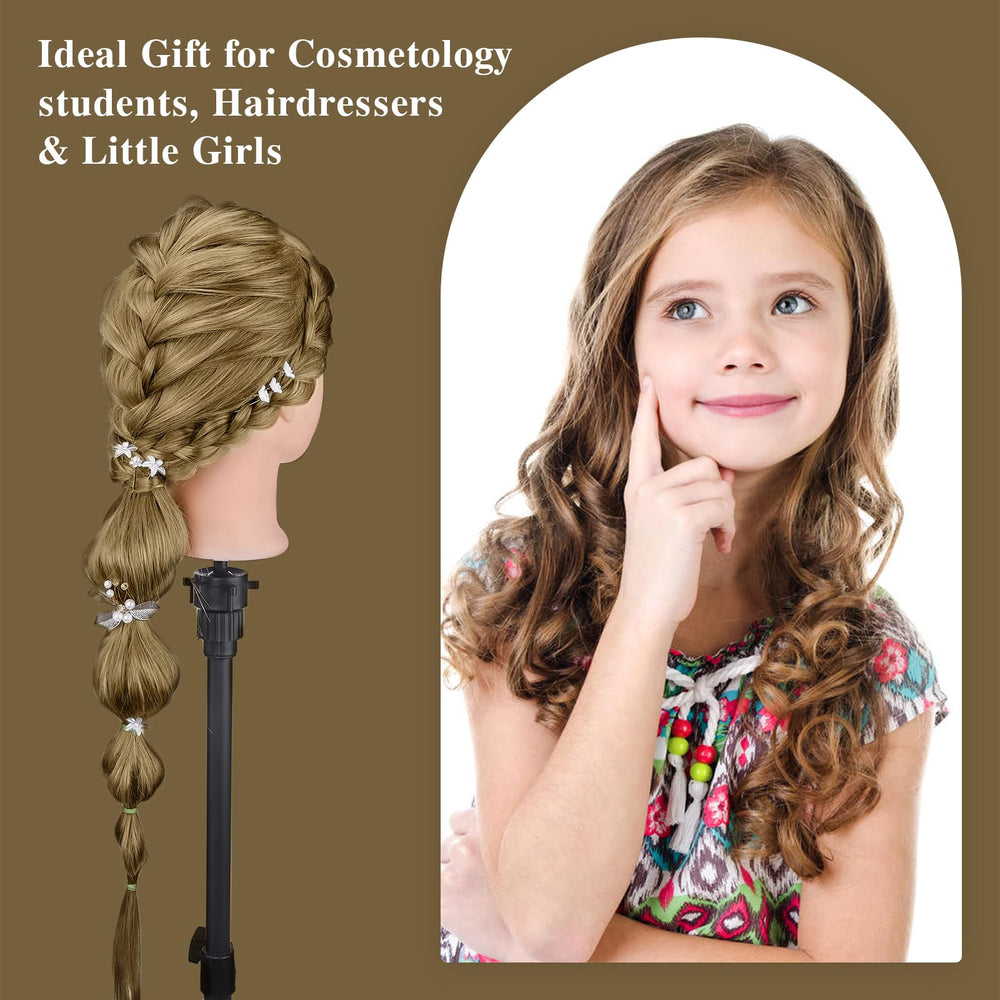 Neverland Beauty training head kit includes tools and clamp for efficient practice.