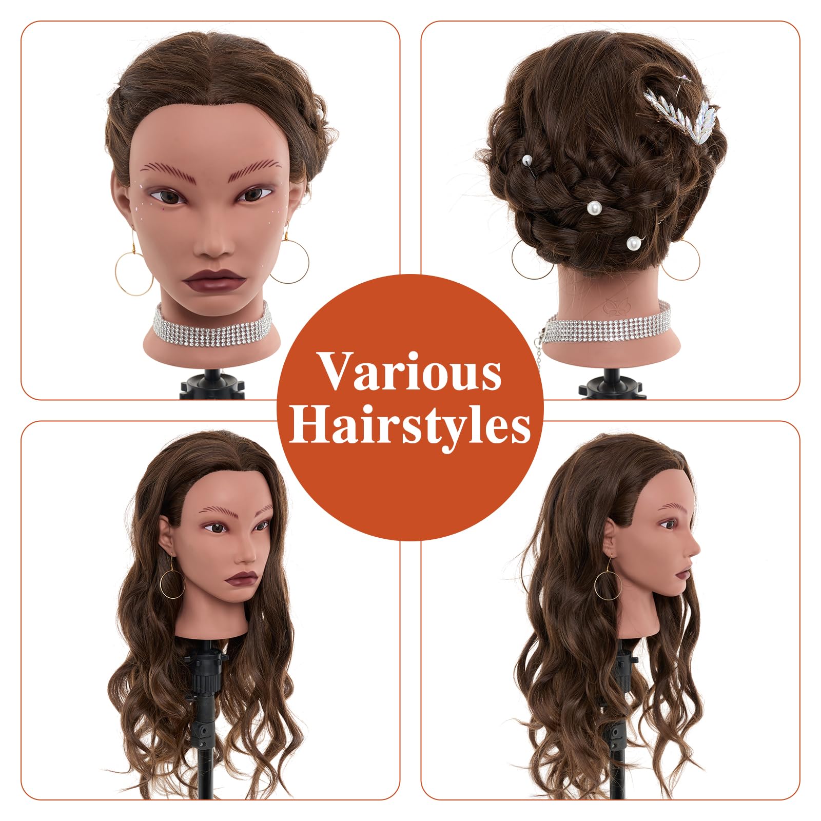 Neverland cosmetology head suitable for students and salon training.