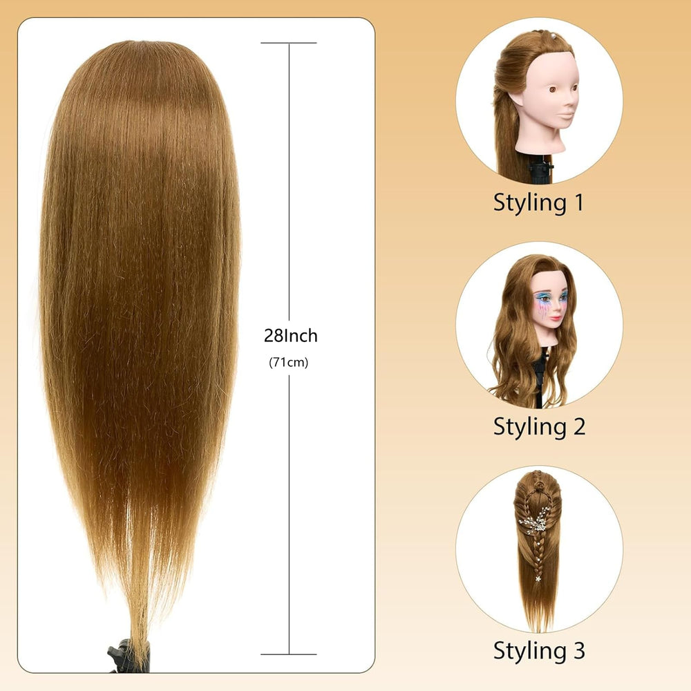 Neverland hair-makeup dual-use head for comprehensive practice in styling and makeup.