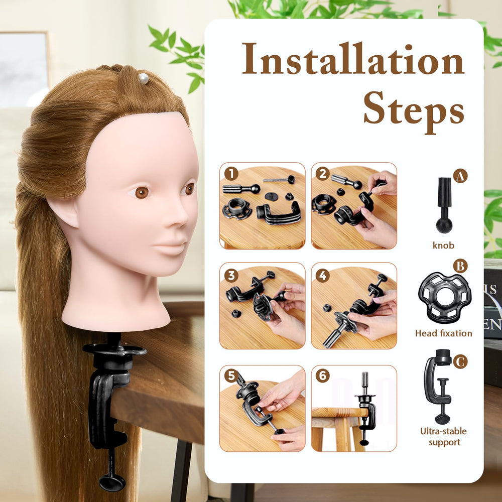 Neverland hair-styling practice kit includes stand and DIY tools for students.