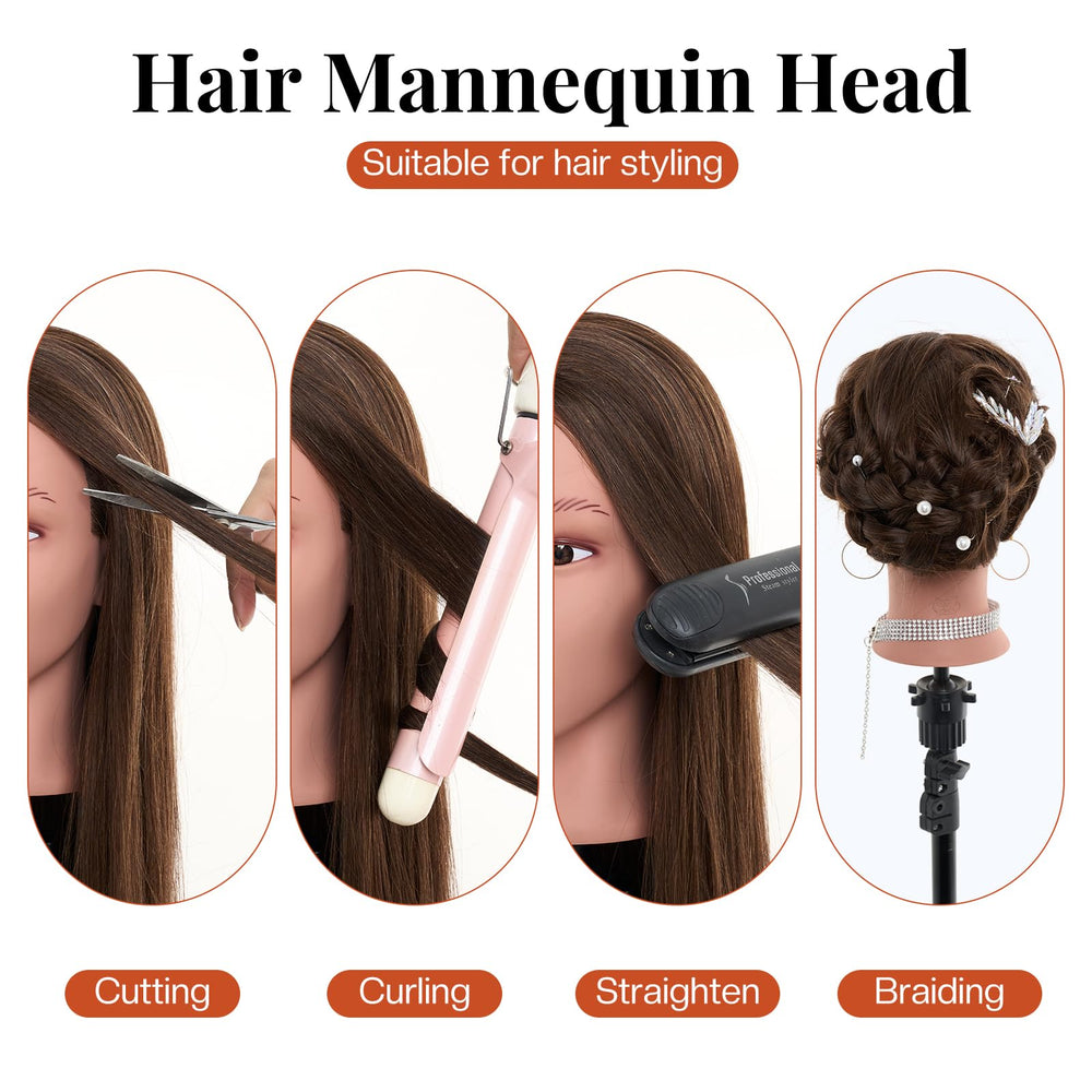 Neverland mannequin head neck design accommodates chokers and accessories.