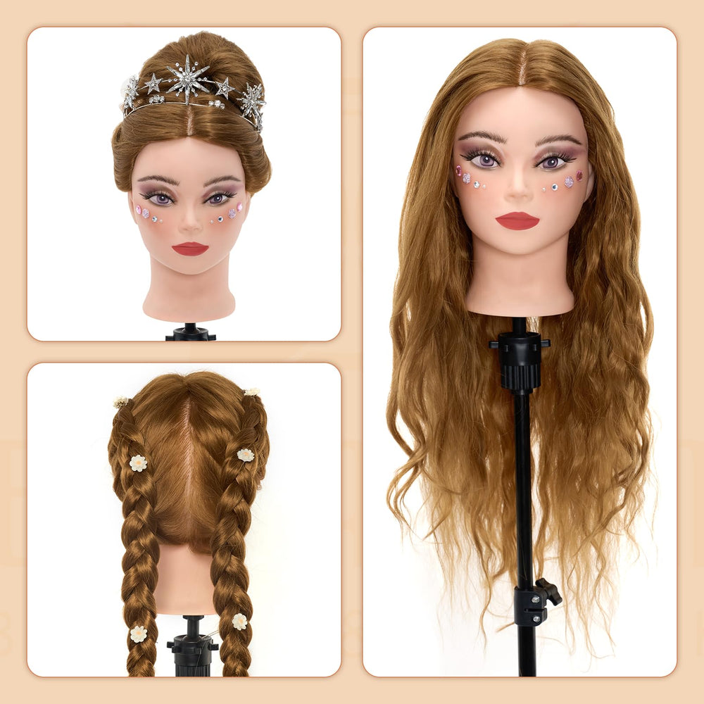 Neverland 28-inch head delivers detailed hair texture for realism.