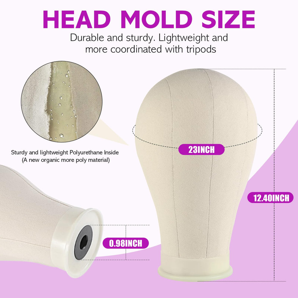 Neverland Wig Head Tripod Stand keeps the mannequin steady during styling