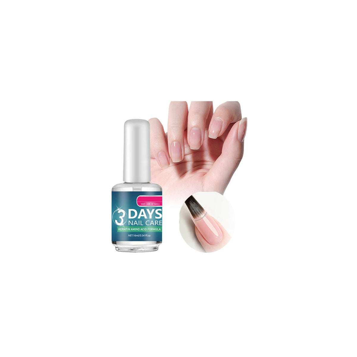 New Cover Keratina Unas Reparacion Botella: aplicador preciso para fortalecer uñas débiles.