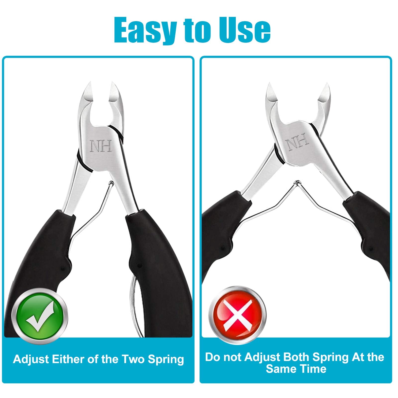 New Huing clippers feature ergonomic ABS handle for comfortable grip.