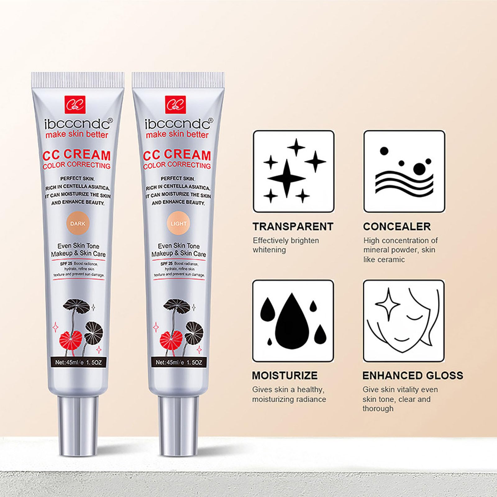 New Irven Hydrating CC Cream SPF 25 protects skin and primes for makeup.