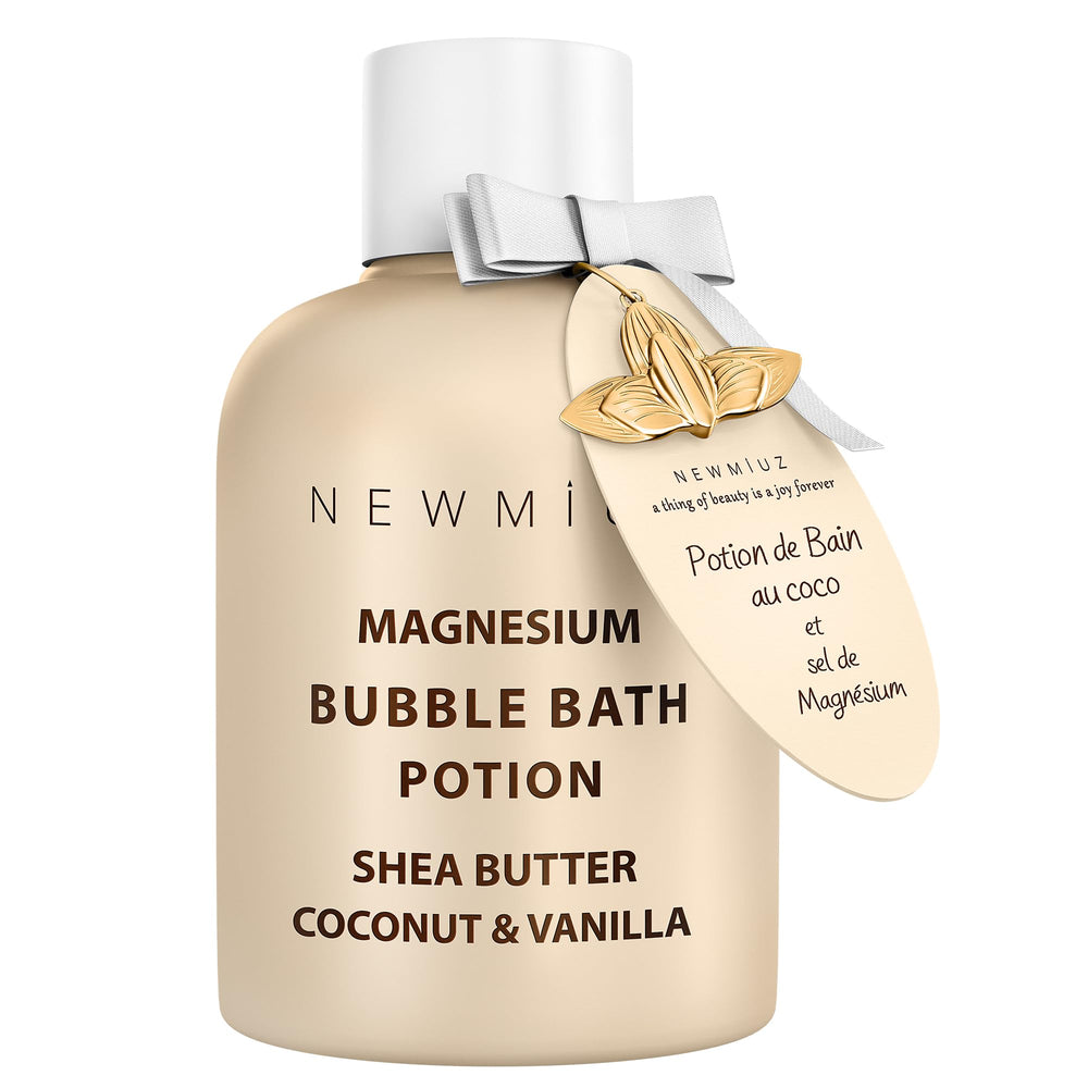 New Miuz Baño de Burbujas con Magnesio, espuma duradera para relajación total