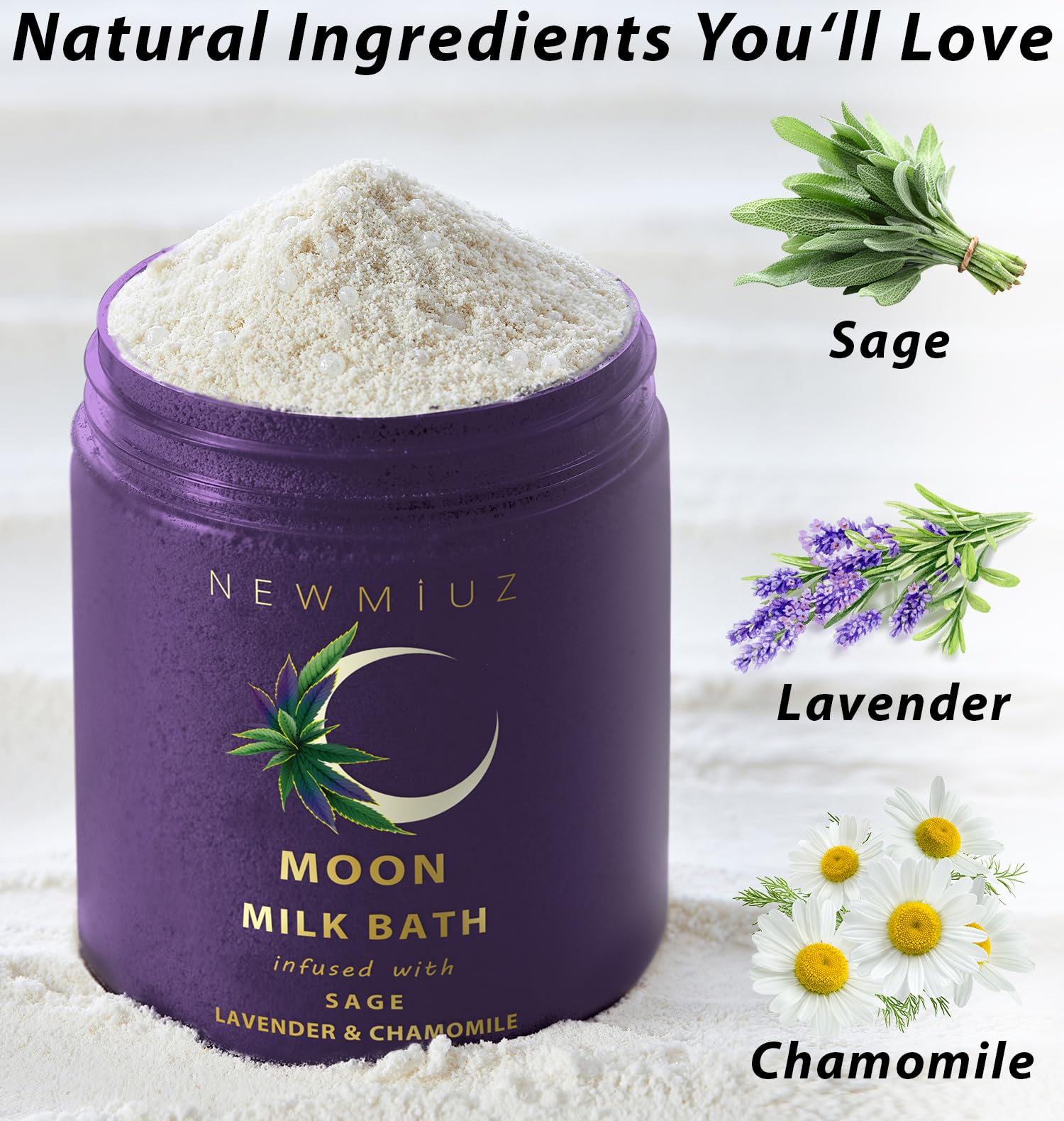 New Miuz Limpieza con Salvia Lavanda Manzanilla: fomenta claridad y serenidad.