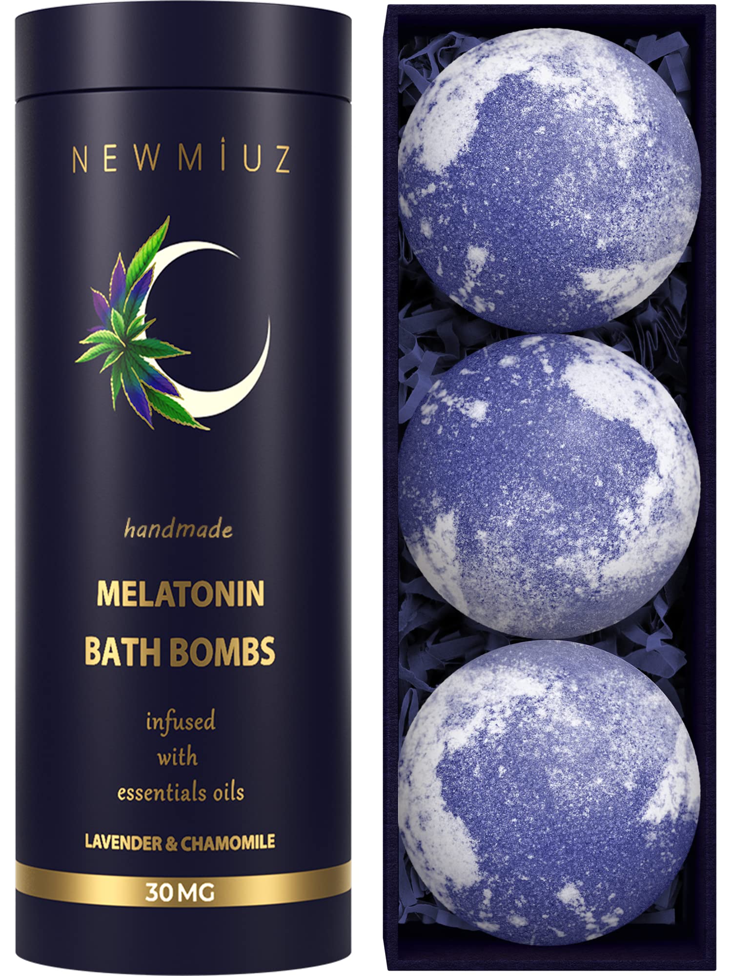 New Miuz Sleep Well lavender bath bomb for a calming evening ritual