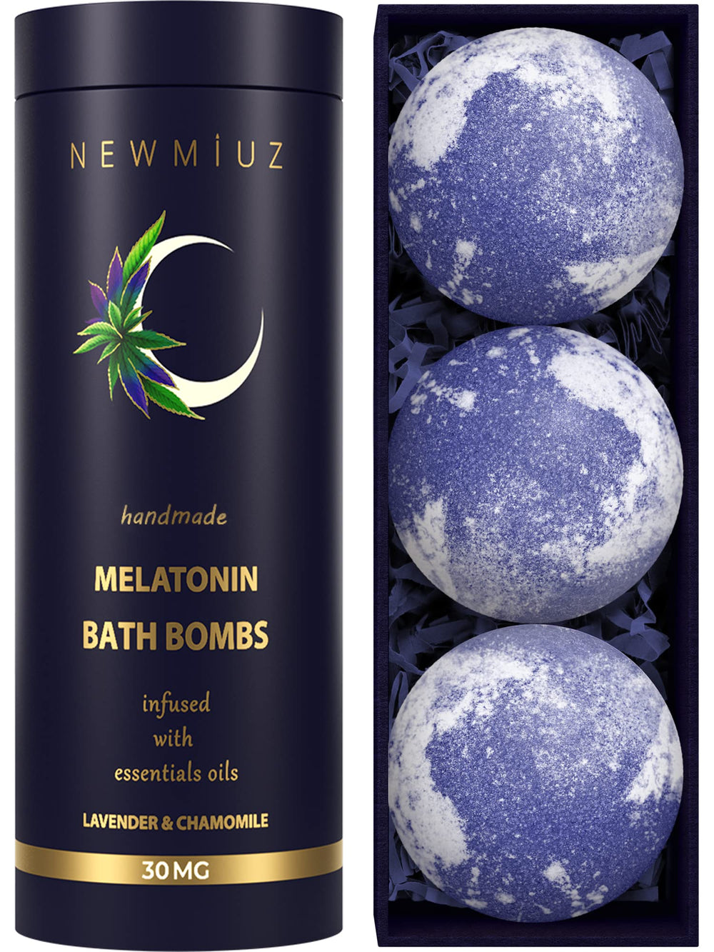 New Miuz Sleep Well lavender bath bomb for a calming evening ritual