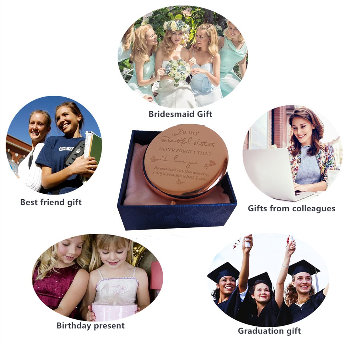 New Prominent Friend Mirror in gift box, ready for celebration gifting.
