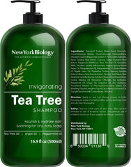 NEW YORK BIOLOGY Acondicionador de árbol de té, botella, suaviza el cabello.