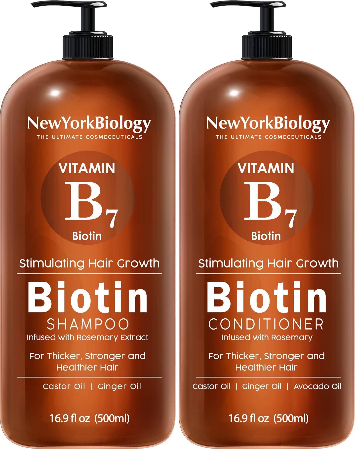 New York Biology Biotin Shampoo bottle pour for a fuller-looking hair.