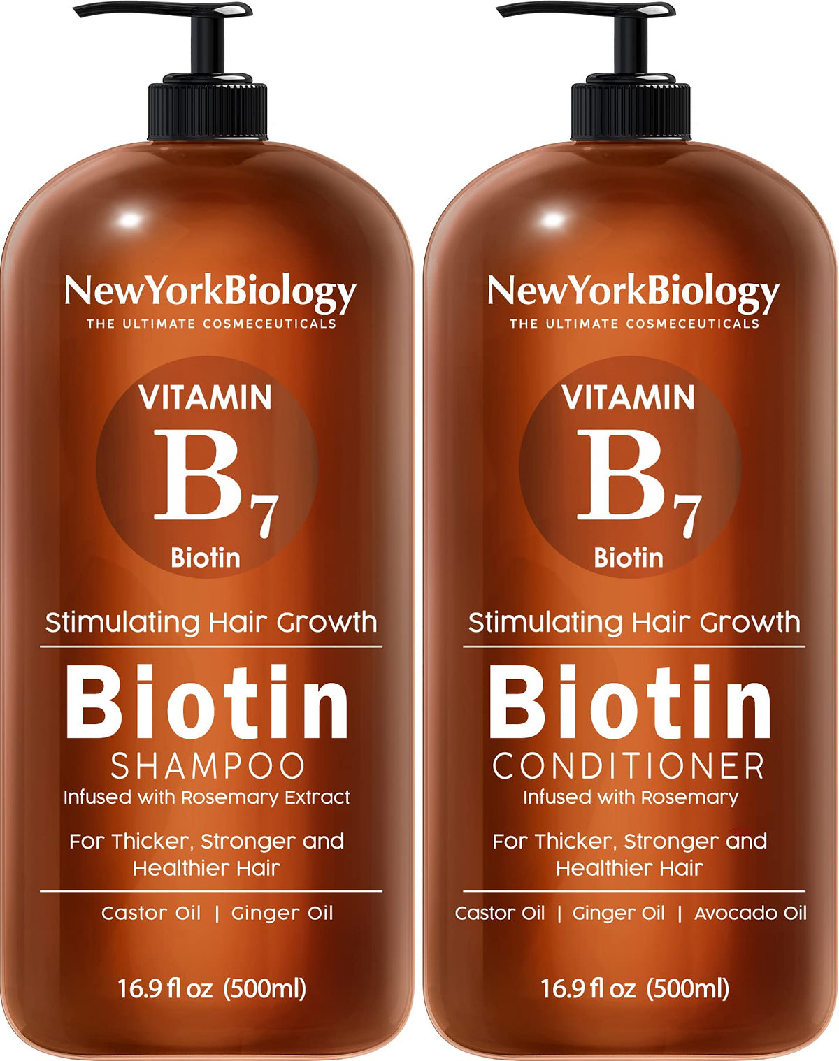 New York Biology Biotin Shampoo bottle pour for a fuller-looking hair.