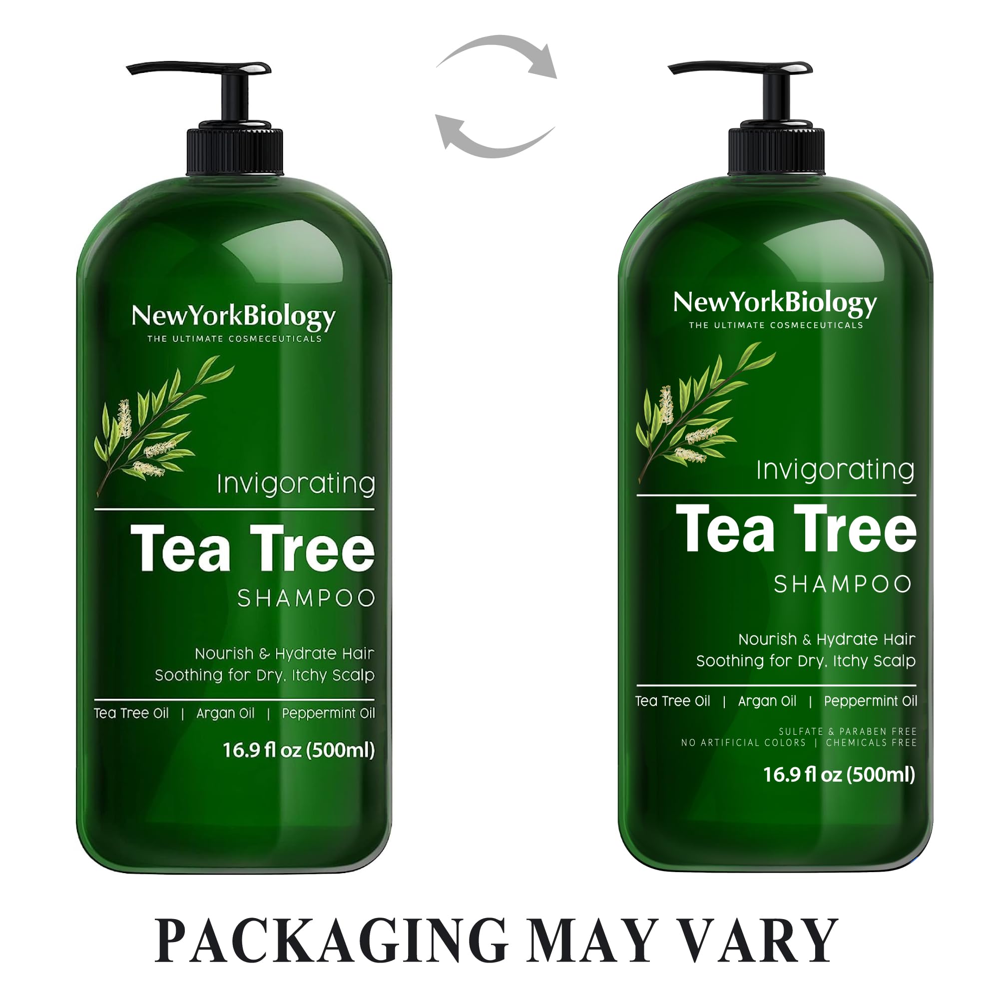Aplicación del champú NEW YORK BIOLOGY árbol de té sobre el cabello