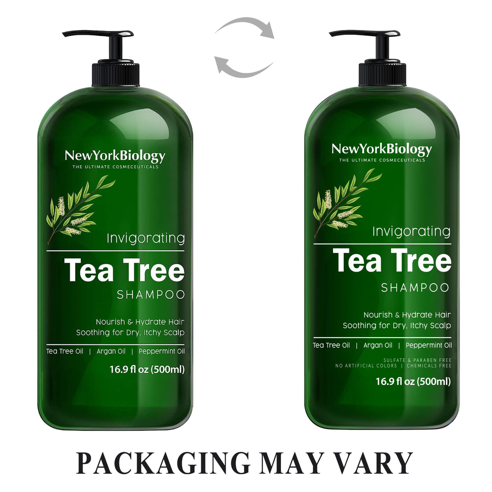 Aplicación del champú NEW YORK BIOLOGY árbol de té sobre el cabello