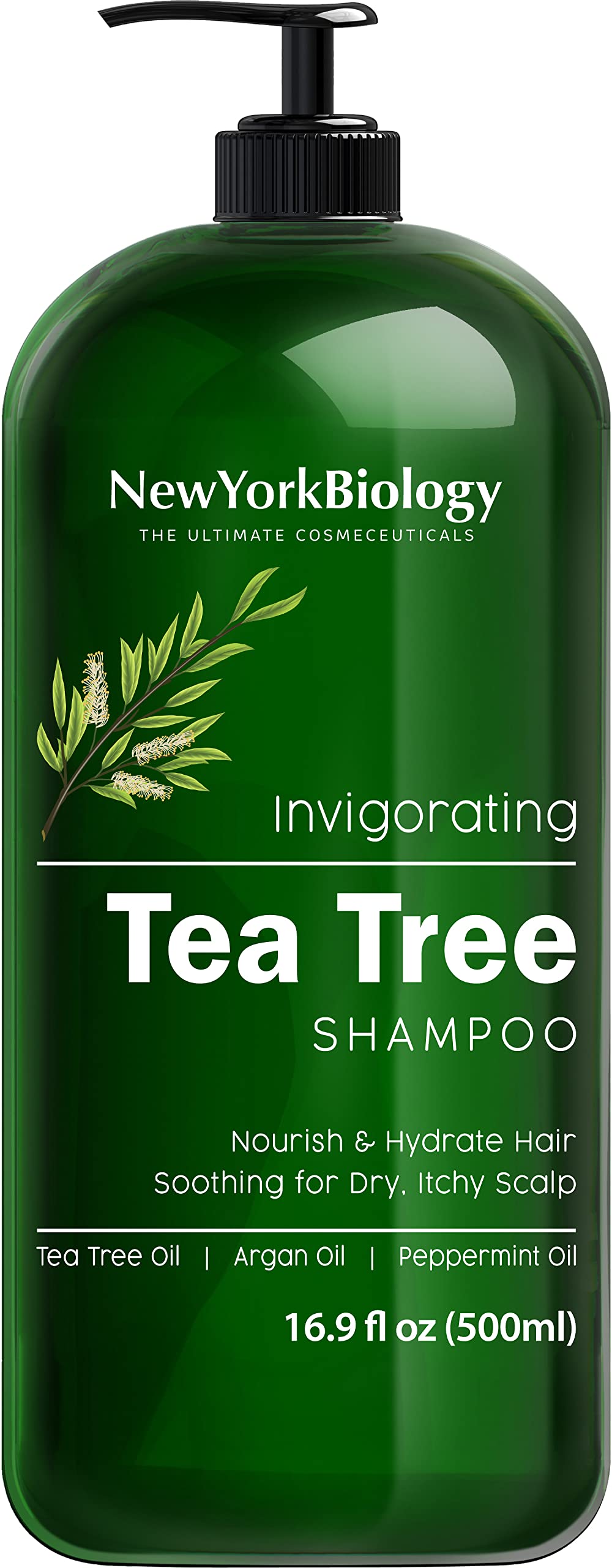 Champú NEW YORK BIOLOGY árbol de té: botella purificante para el cuero cabelludo